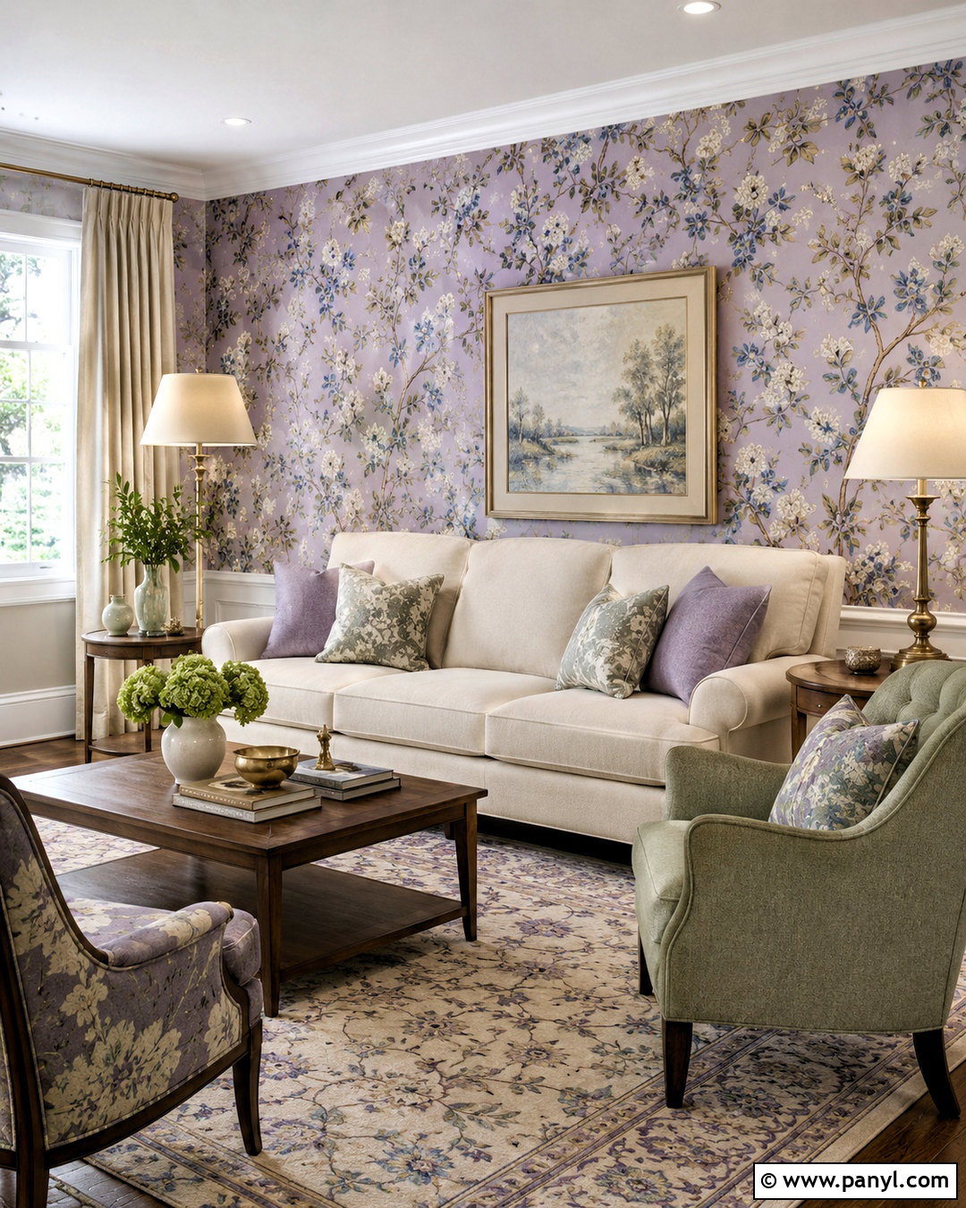 Lilac Wallpaper Living Room - 20 lilac living room ideas
