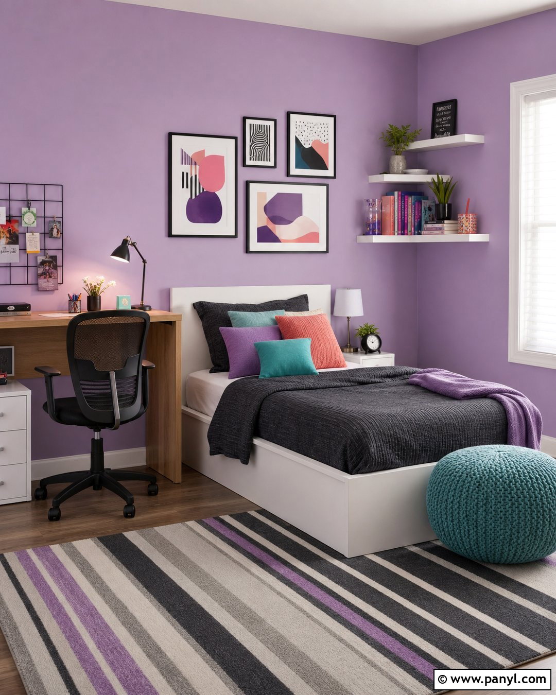 Lilac Walls For A Teen Bedroom - 35 lilac walls