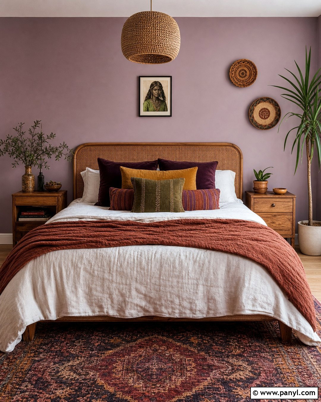 Lilac Walls With Boho Textures - 35 lilac walls