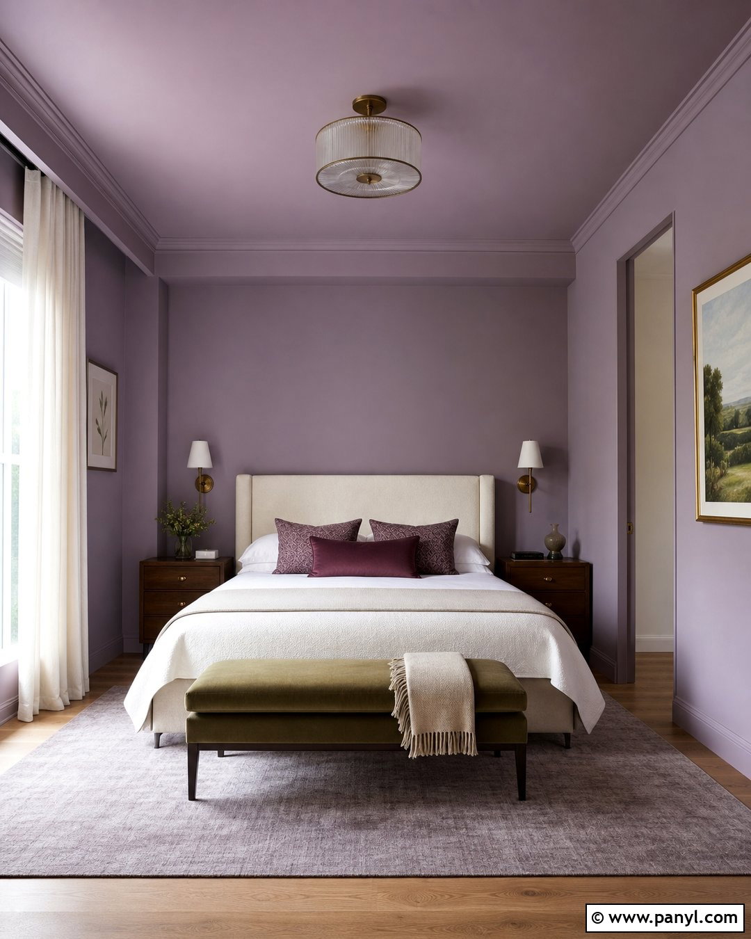 Lilac Walls With Matching Ceiling - 35 lilac walls