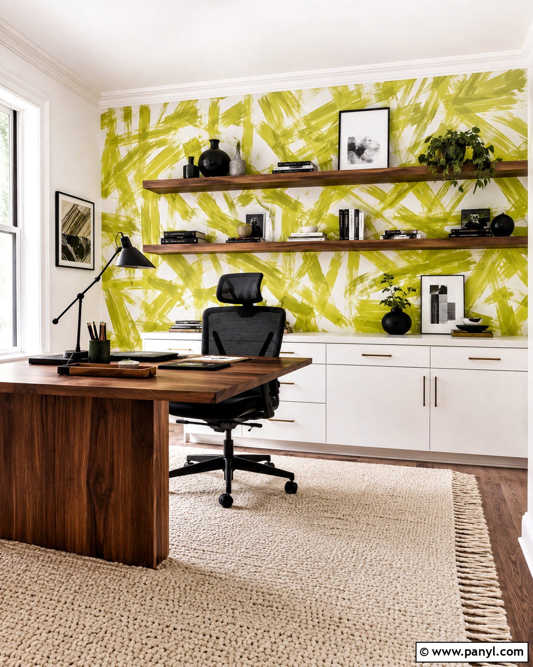 Lime Green Abstract Wallpaper Home Office - 20 lime green wallpaper ideas