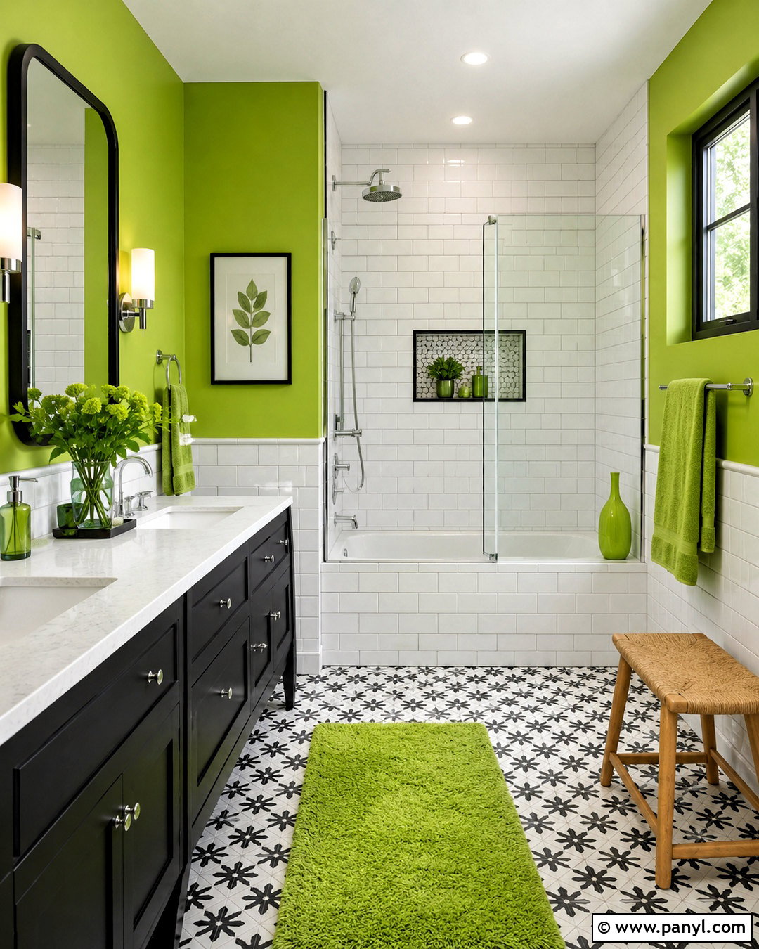 Lime Green And Black Bathroom - 20 lime green decor ideas