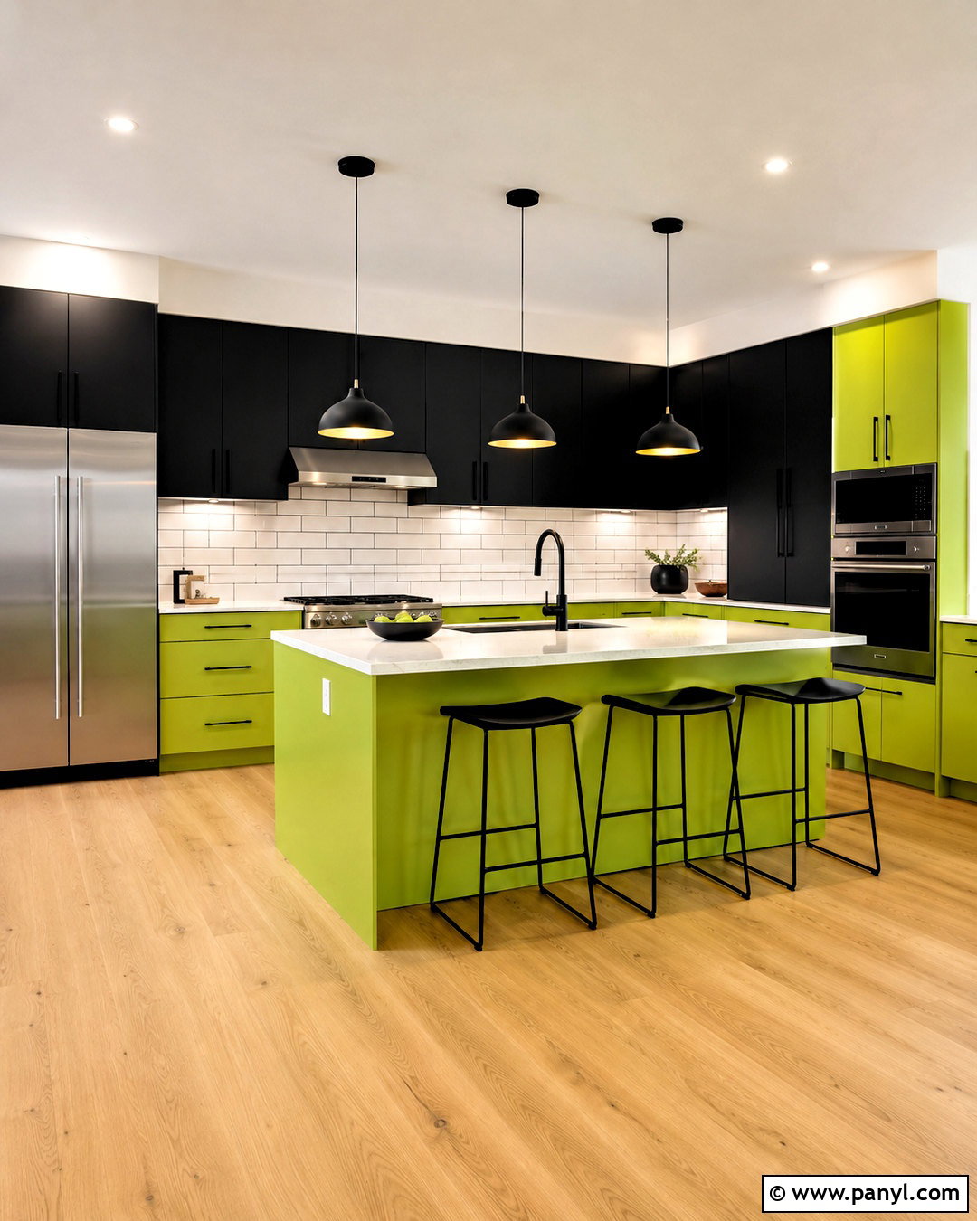 Lime Green And Black Kitchen - 20 lime green color scheme ideas