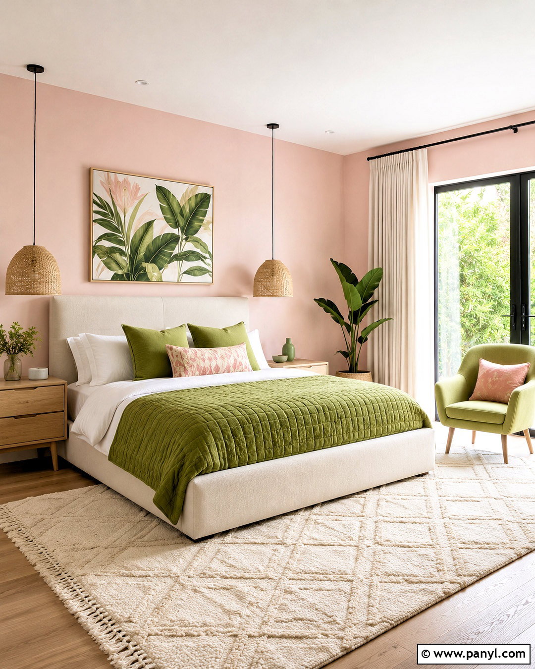 Lime Green And Blush Pink Bedroom - 20 lime green colour palette ideas