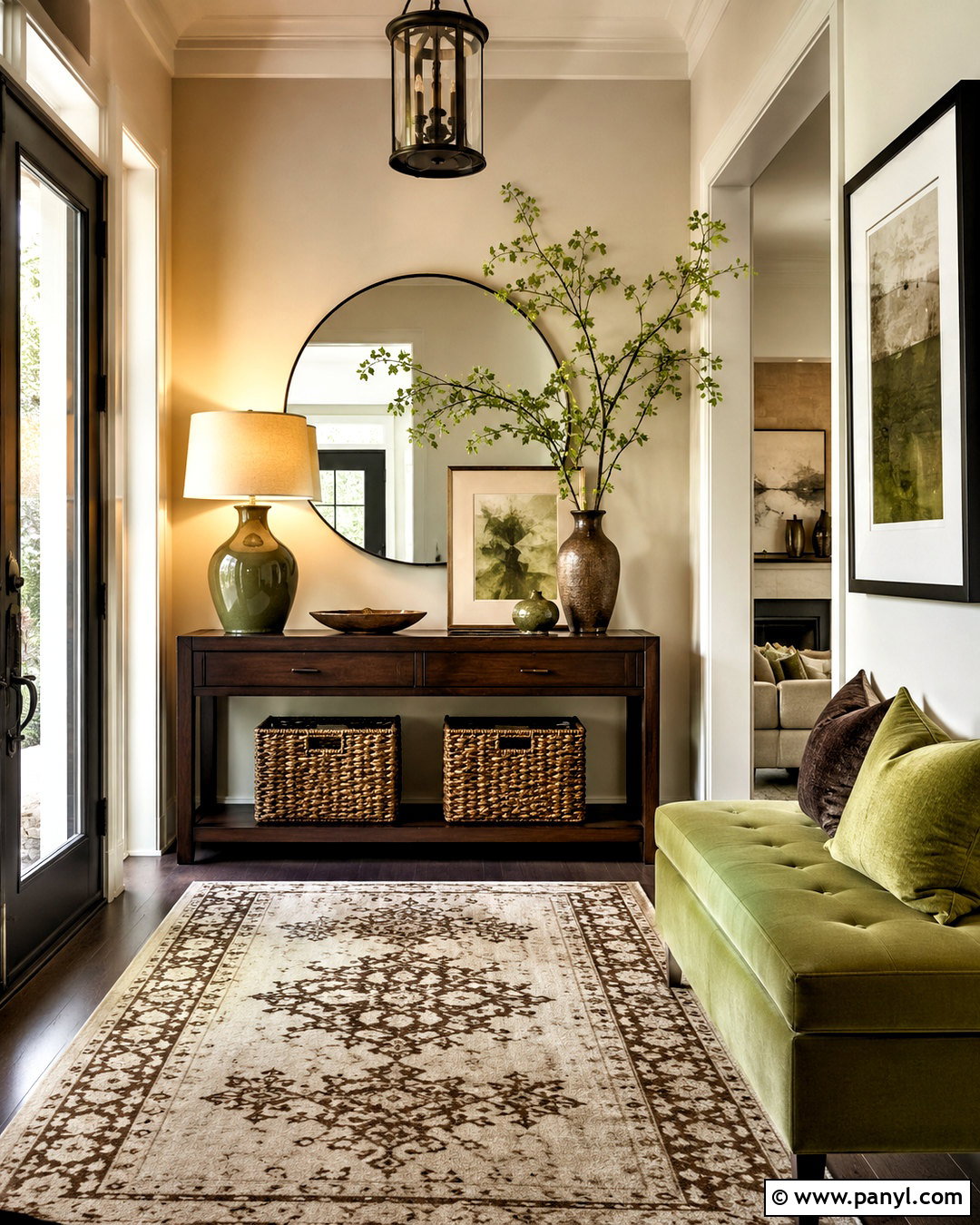 Lime Green And Chocolate Brown Entryway - 20 lime green colour palette ideas