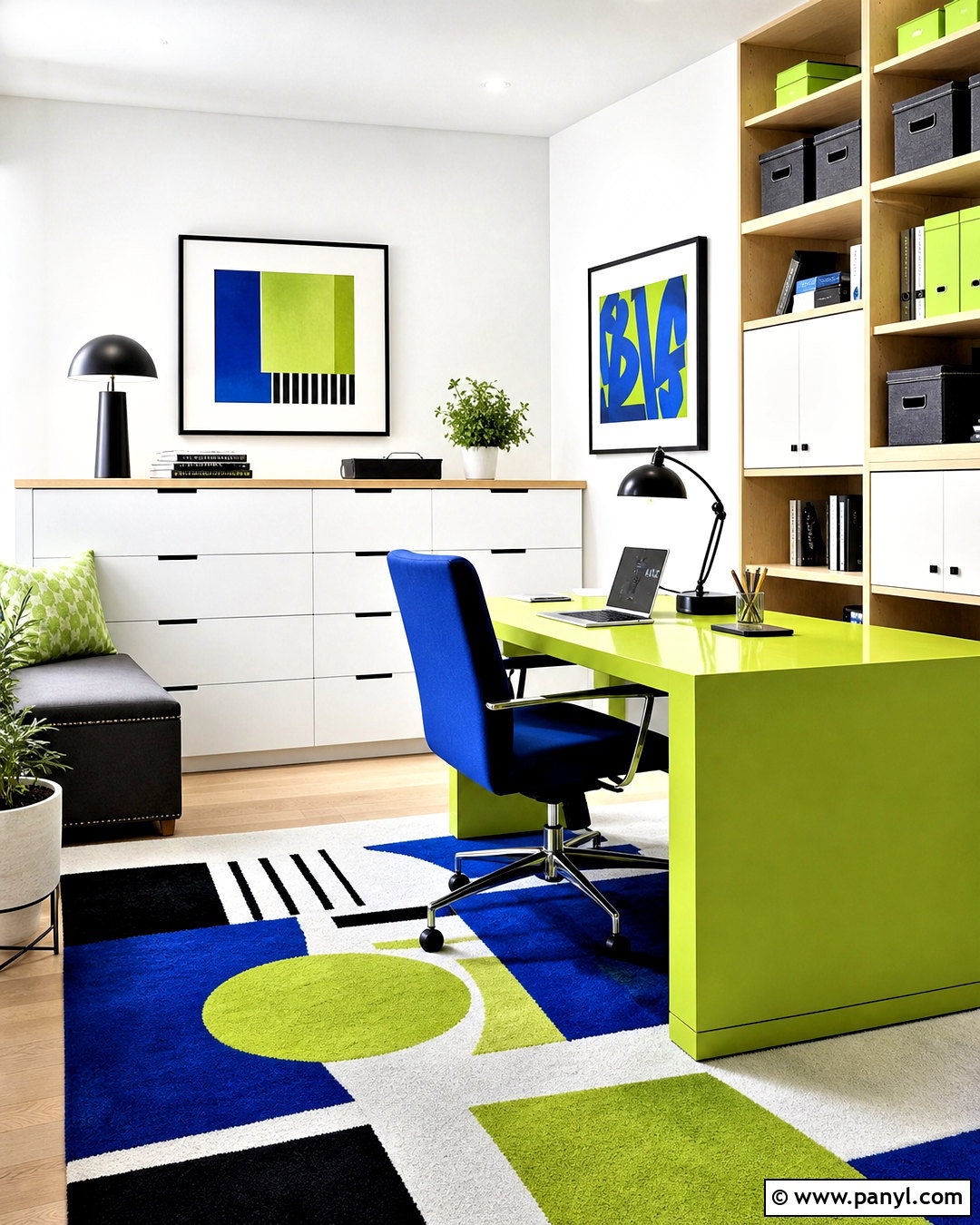 Lime Green And Cobalt Blue - 20 green color palette ideas