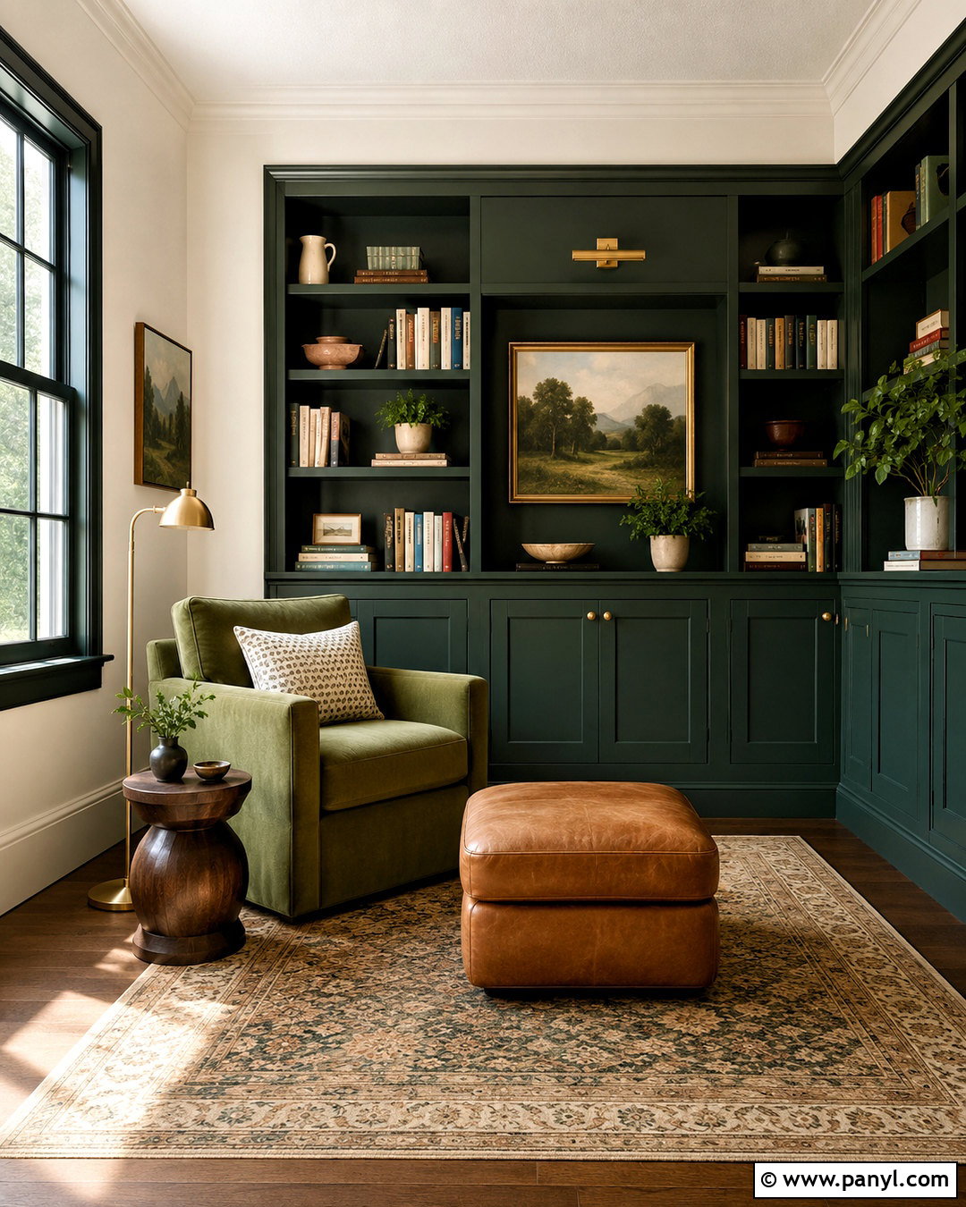 Lime Green And Forest Green Reading Room - 20 lime green colour palette ideas