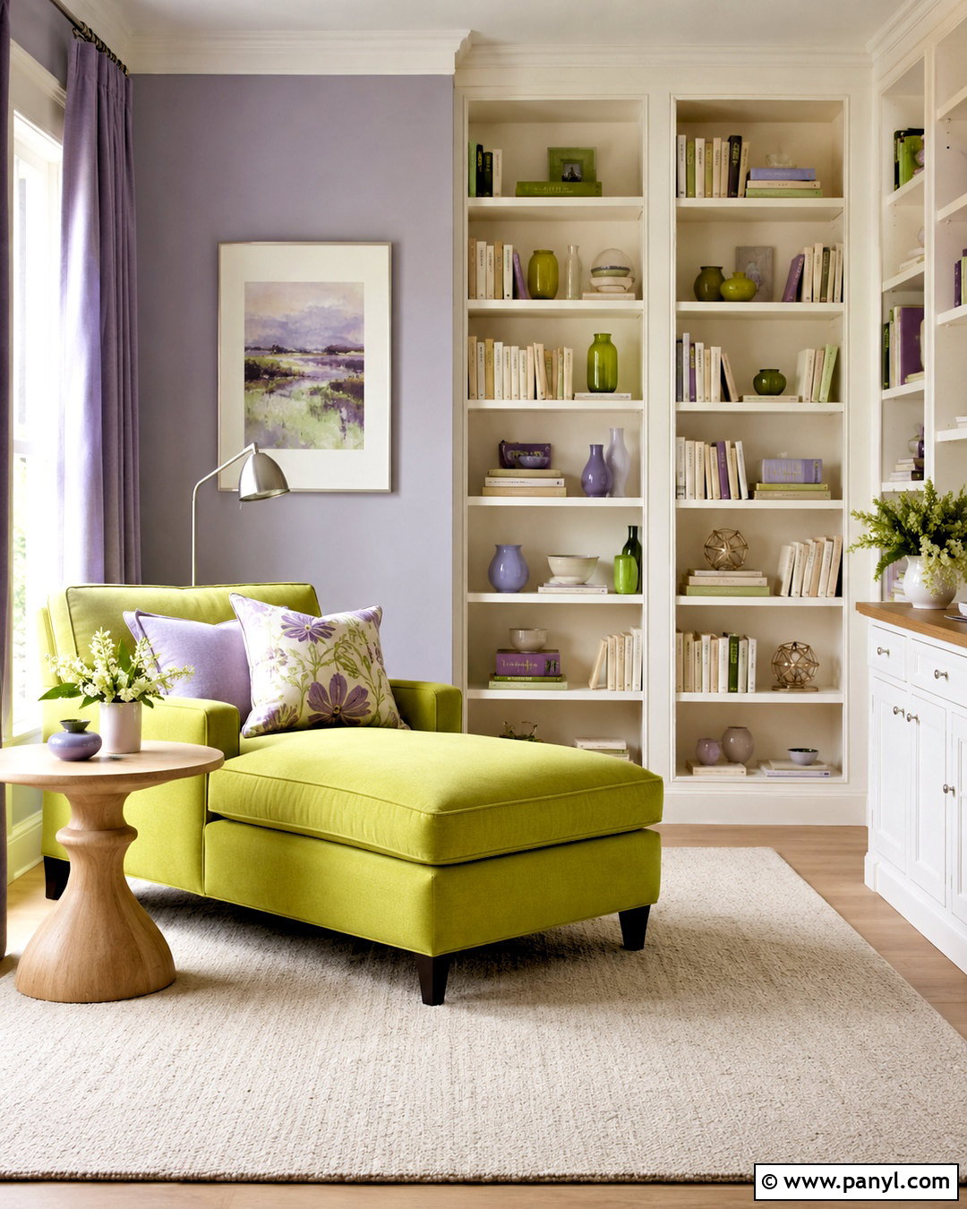 Lime Green And Lavender Reading Room - 20 lime green color scheme ideas