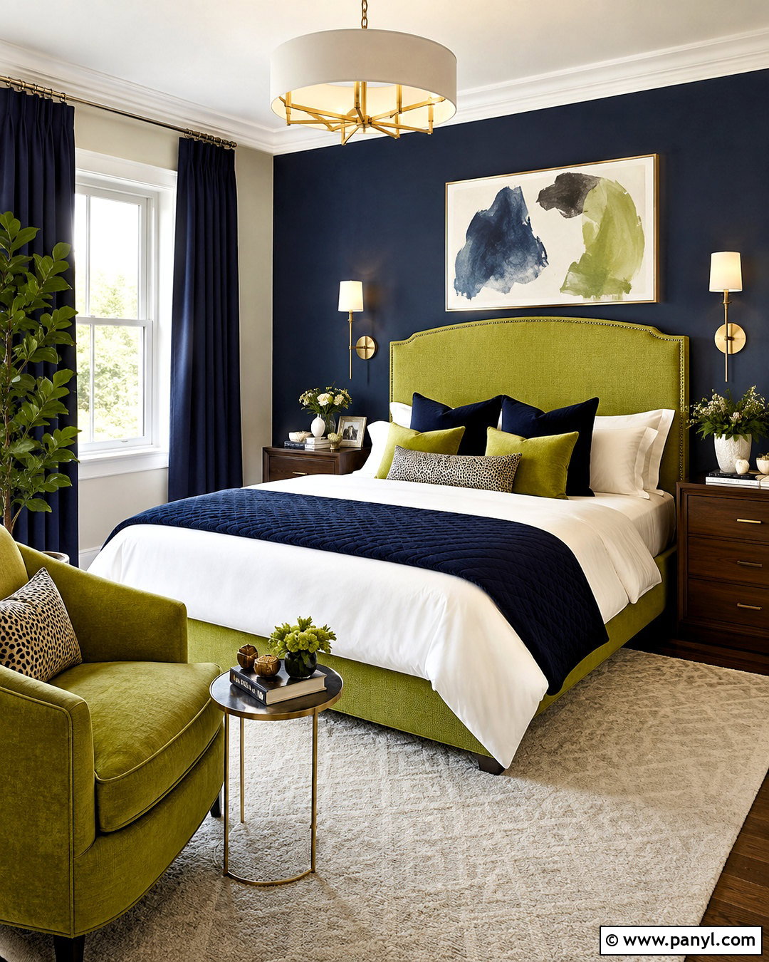 Lime Green And Navy Bedroom - 20 lime green decor ideas