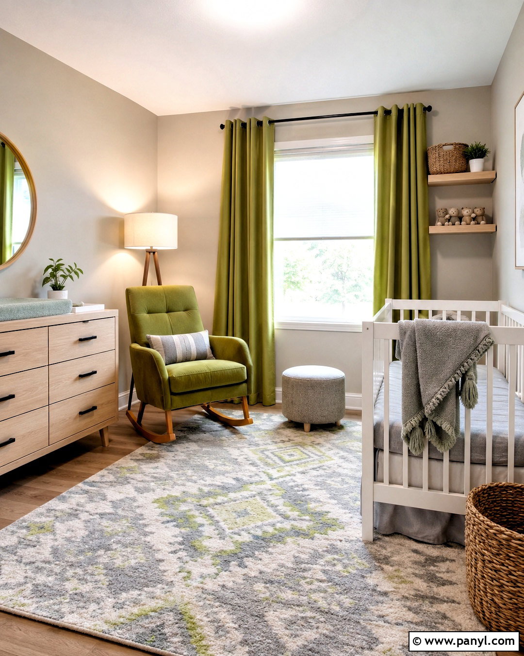 Lime Green And Soft Gray Nursery - 20 lime green color scheme ideas