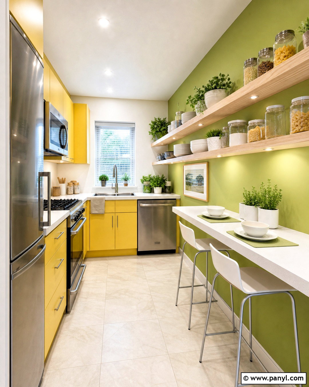 Lime Green And Soft Yellow Small Kitchen - 20 green and yellow kitchen ideas