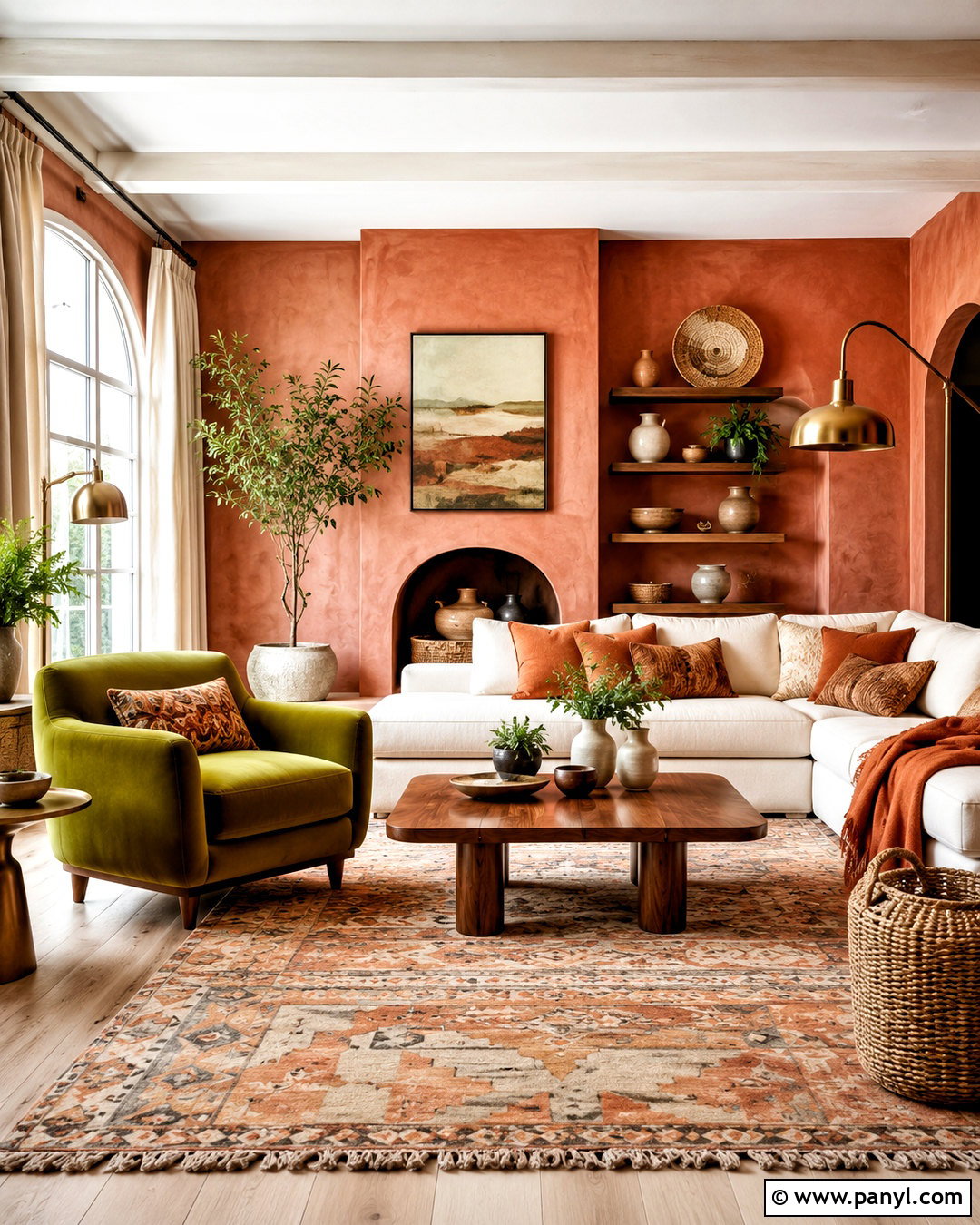 Lime Green And Terracotta Living Room - 20 lime green colour palette ideas