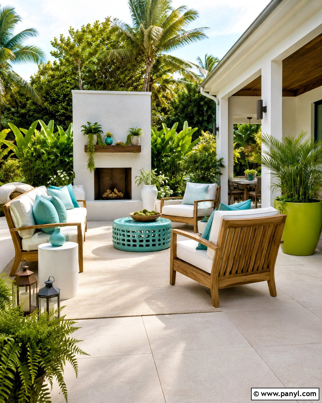 Lime Green And Turquoise Patio - 20 lime green colour palette ideas
