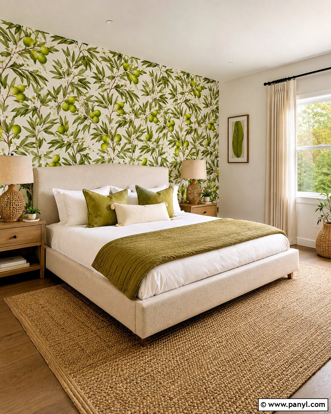 Lime Green Botanical Wallpaper Bedroom - 20 lime green wallpaper ideas