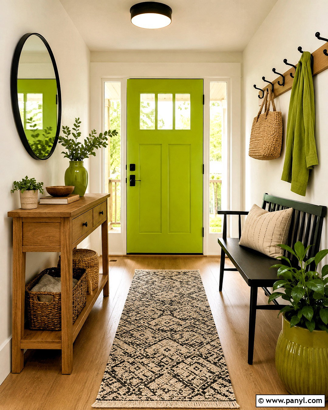 Lime Green Entryway - 20 lime green decor ideas