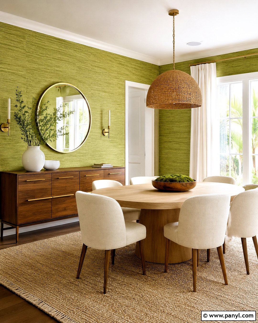 Lime Green Grasscloth Wallpaper Dining Room - 20 lime green wallpaper ideas