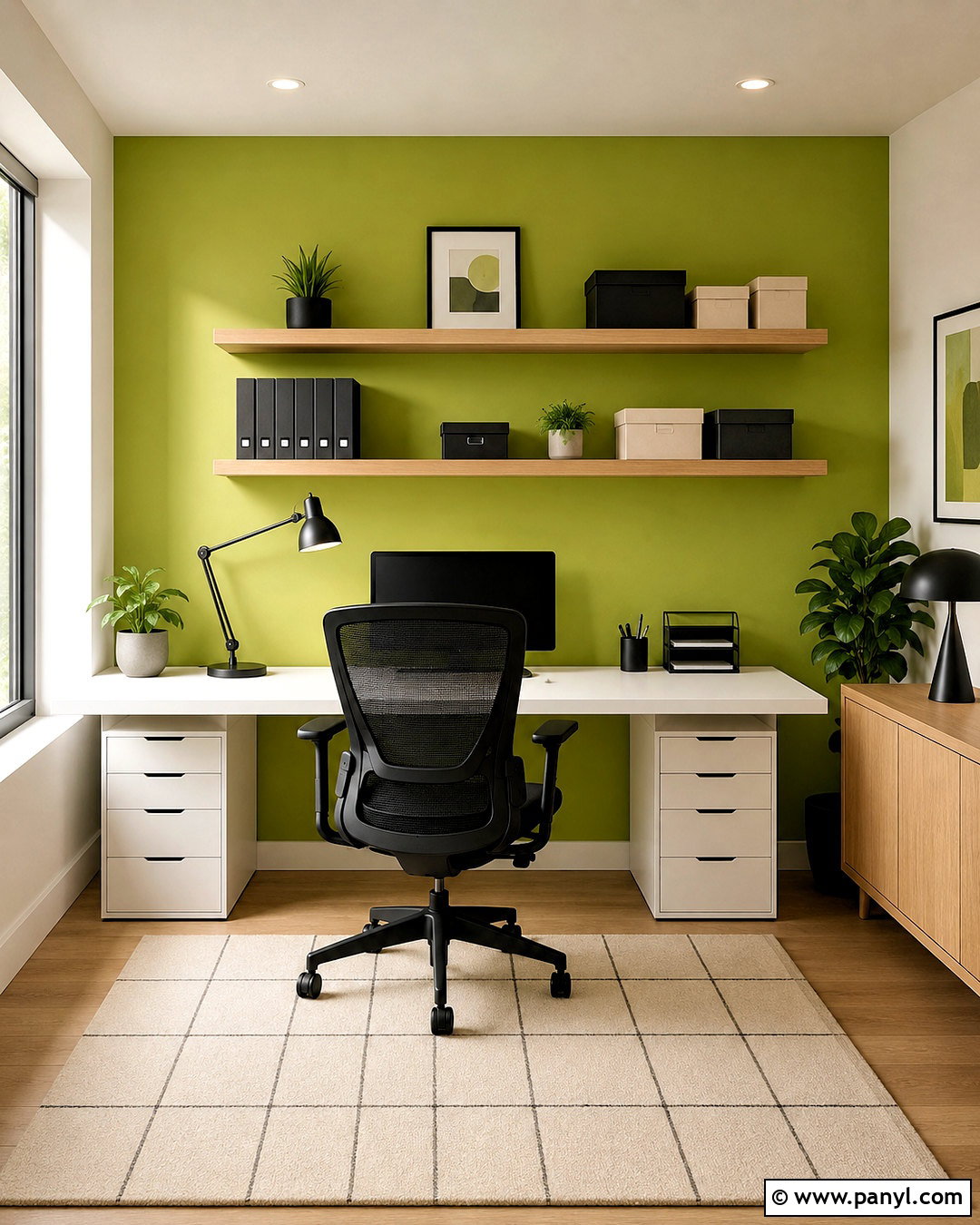 Lime Green Home Office - 20 lime green decor ideas
