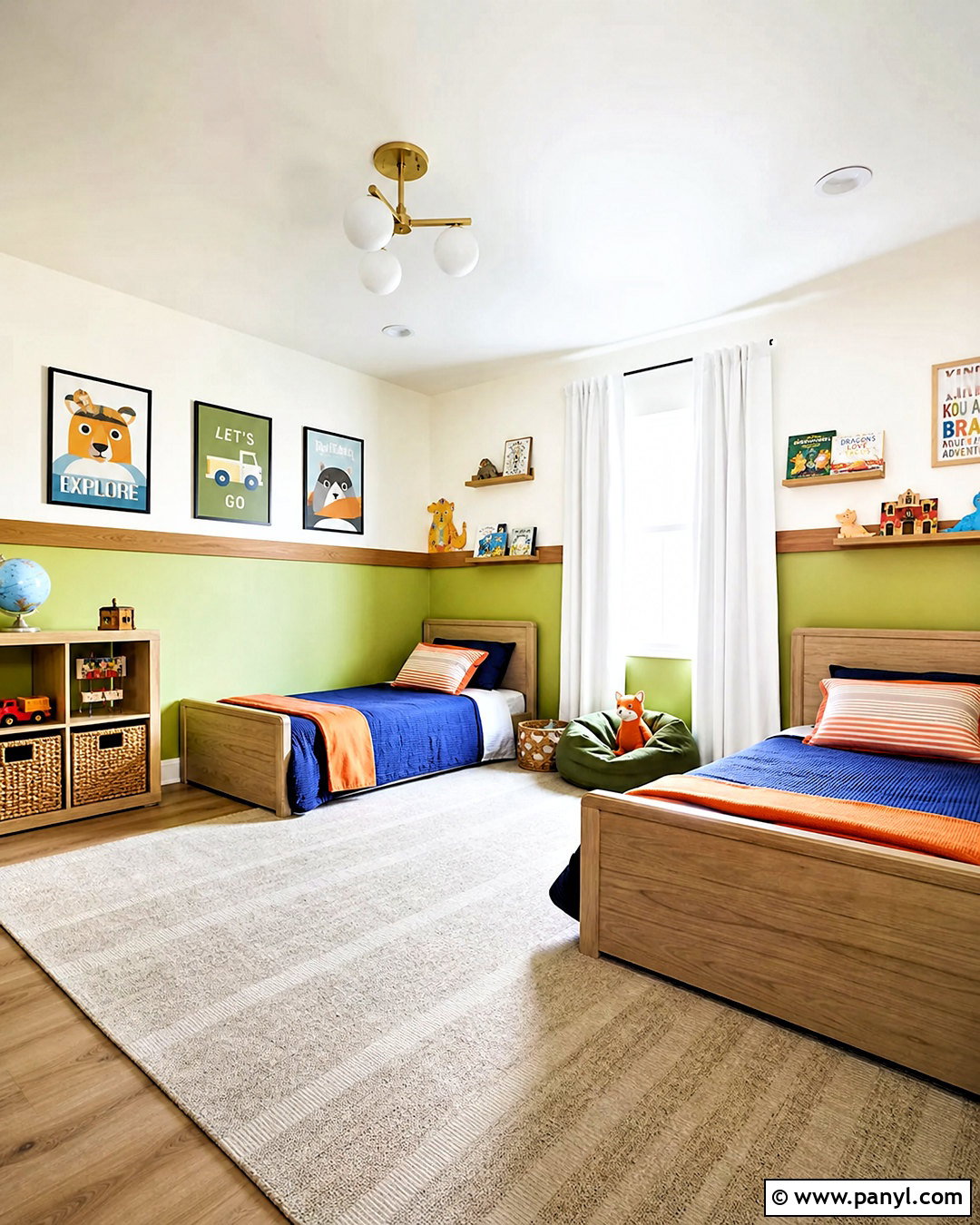 Lime Green Kids Room - 20 green painted rooms