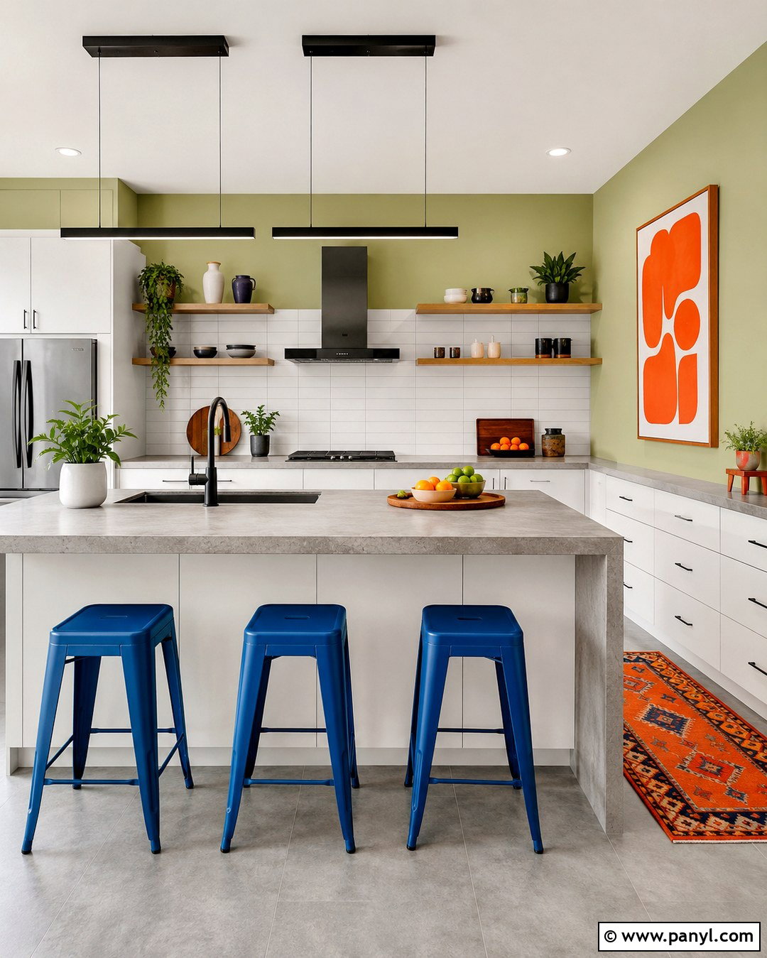 Lime Green Kitchen Walls - 20 Bright Kitchen Wall Colors