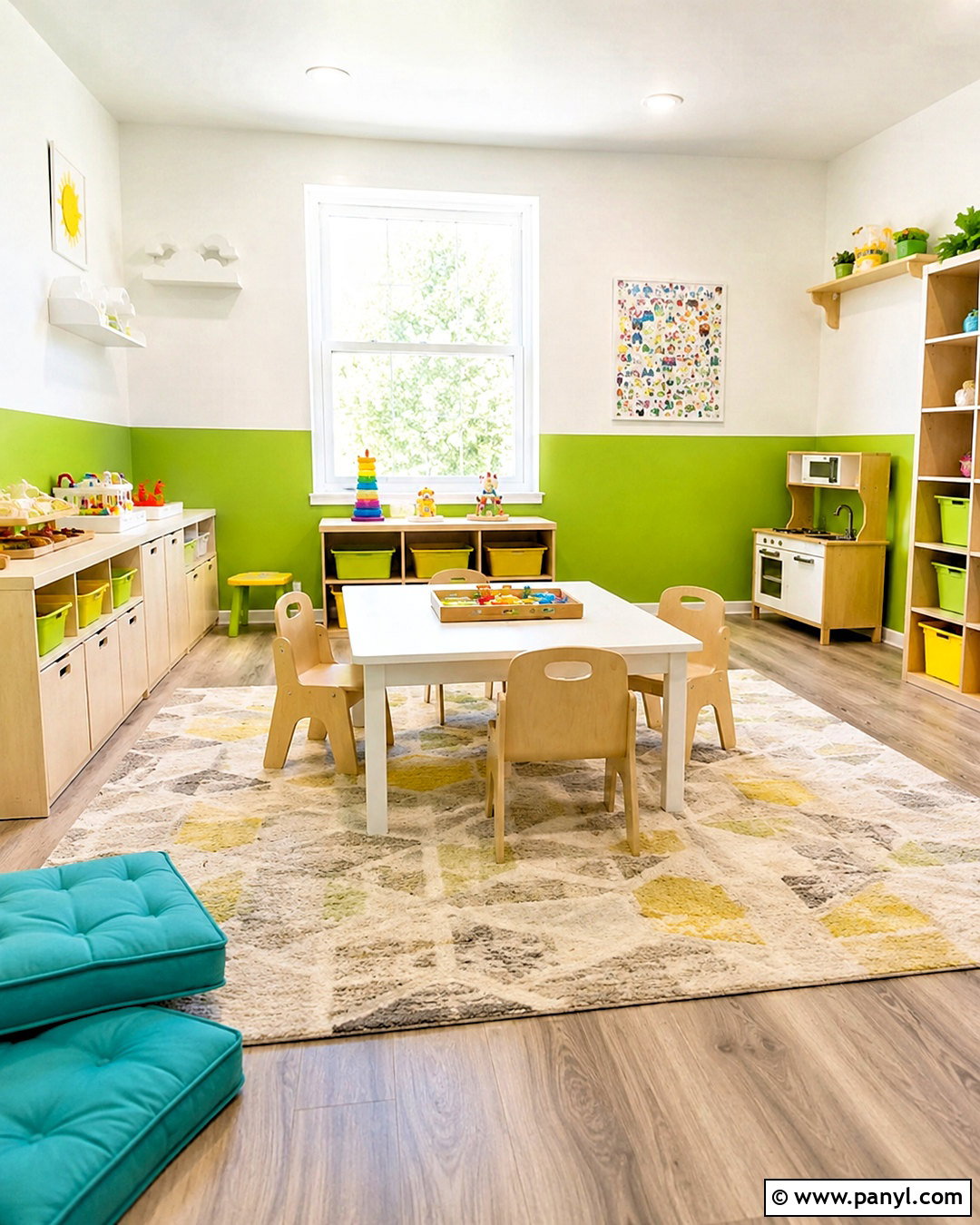 Lime Green Playroom - 20 bright room colors