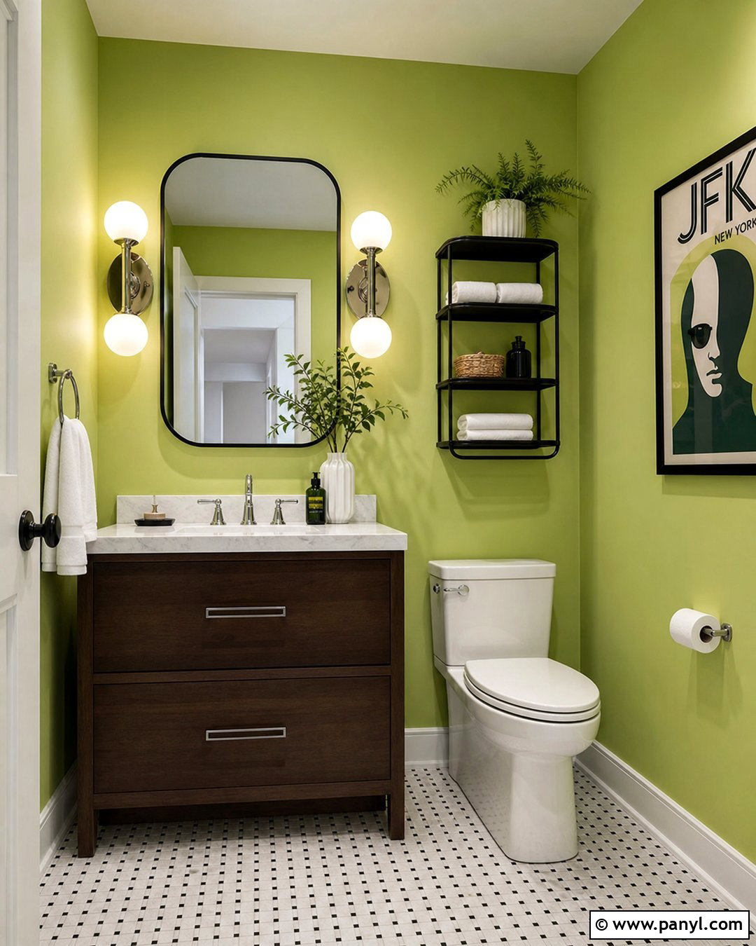 Lime Green Powder Room - 25 Wall Color Ideas Green Ideas