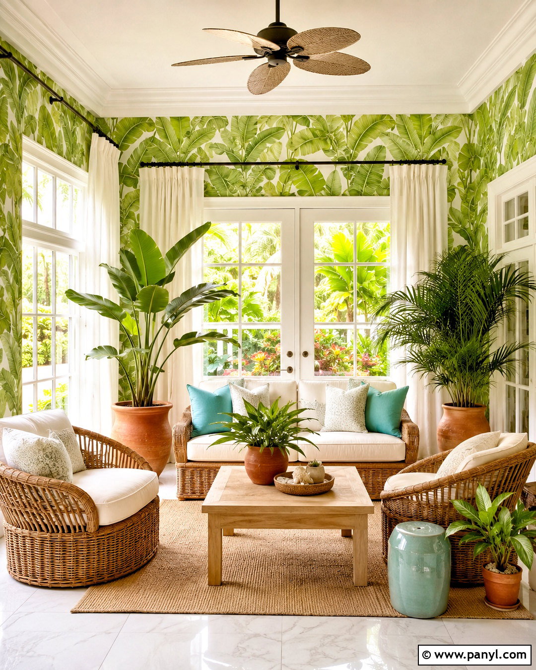 Lime Green Tropical Wallpaper Sunroom - 20 lime green wallpaper ideas