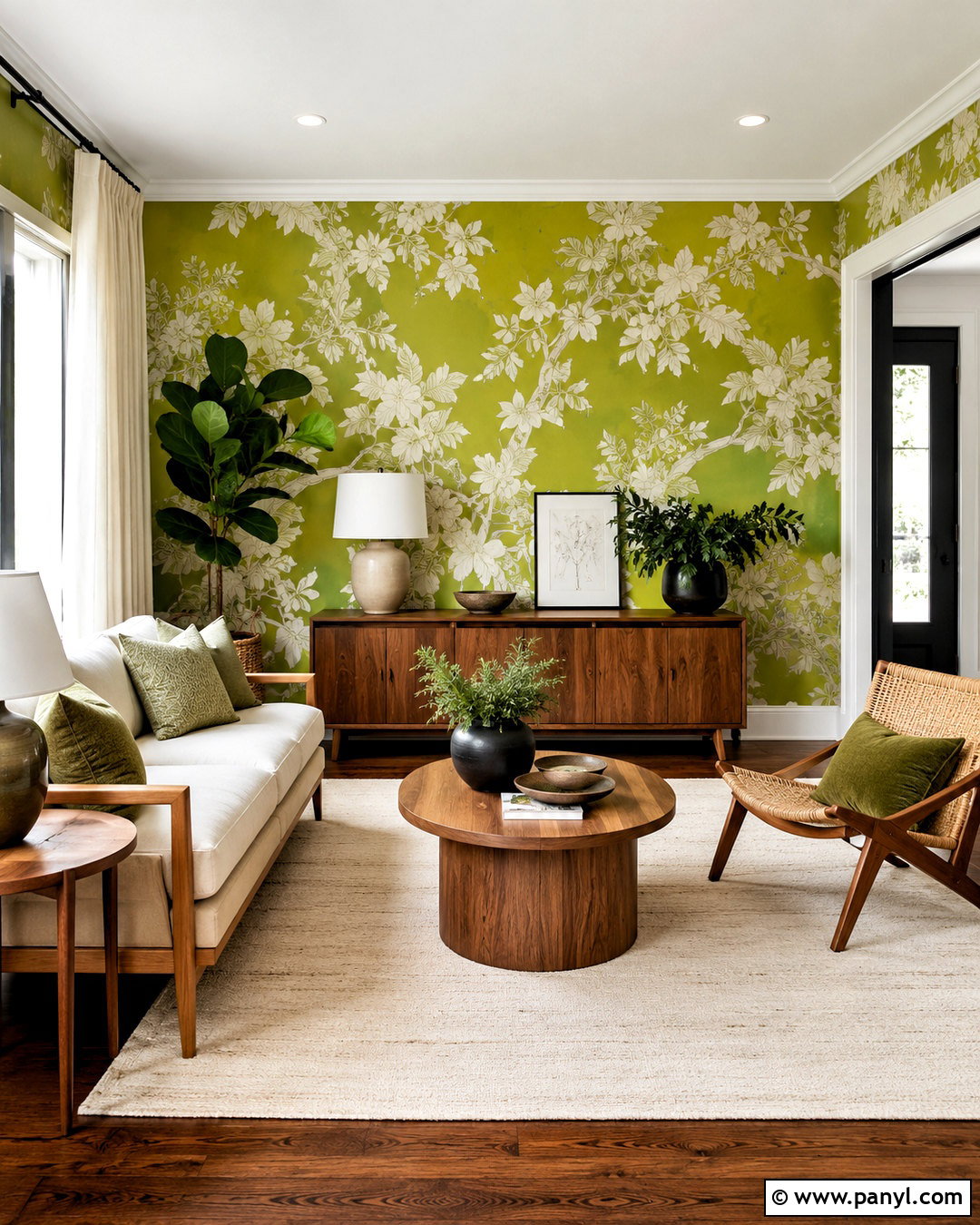 Lime Green Wallpaper With Natural Wood - 20 lime green wallpaper ideas