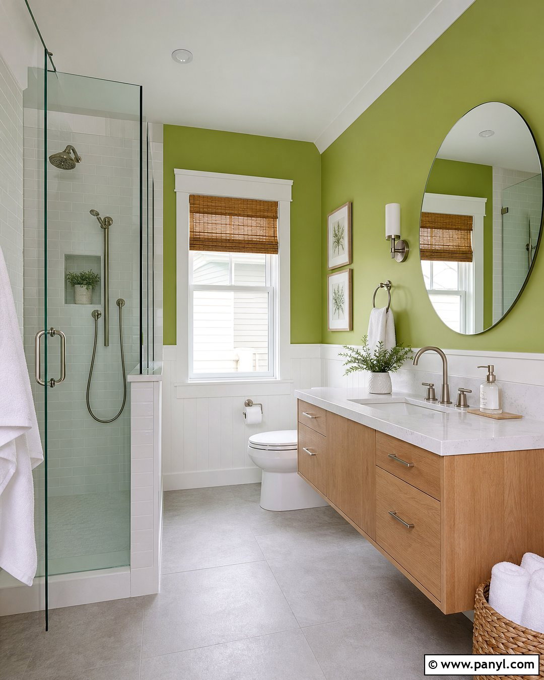 Lime Green Walls In A Bathroom - 35 Lime Green Walls