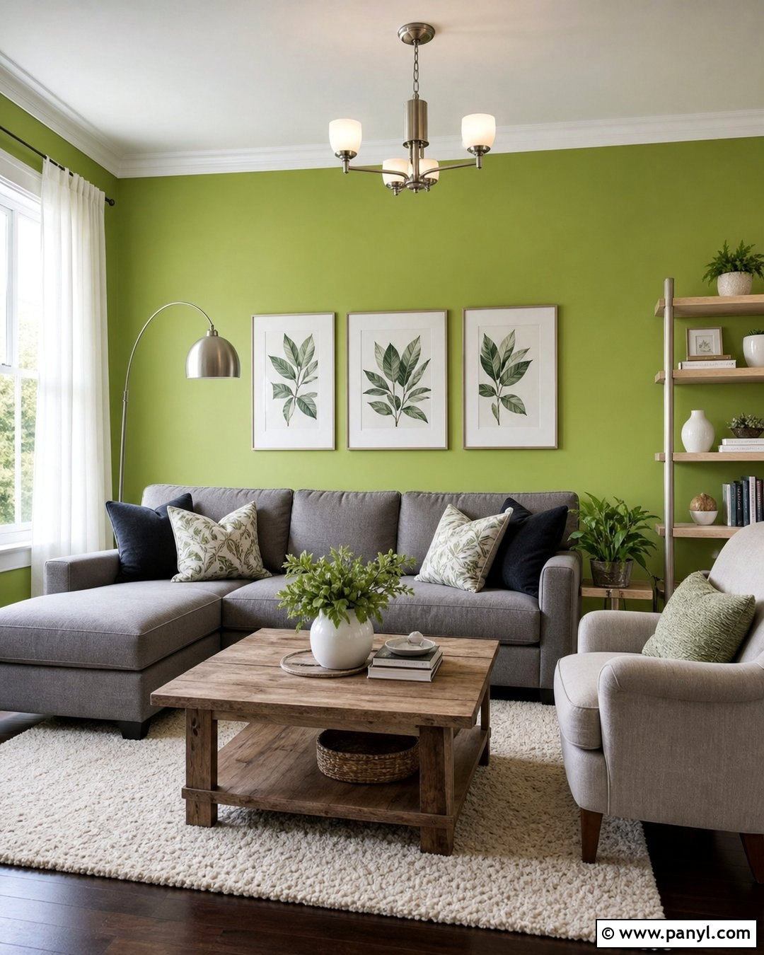 Lime Green Walls With Gray Furniture - 35 Lime Green Walls