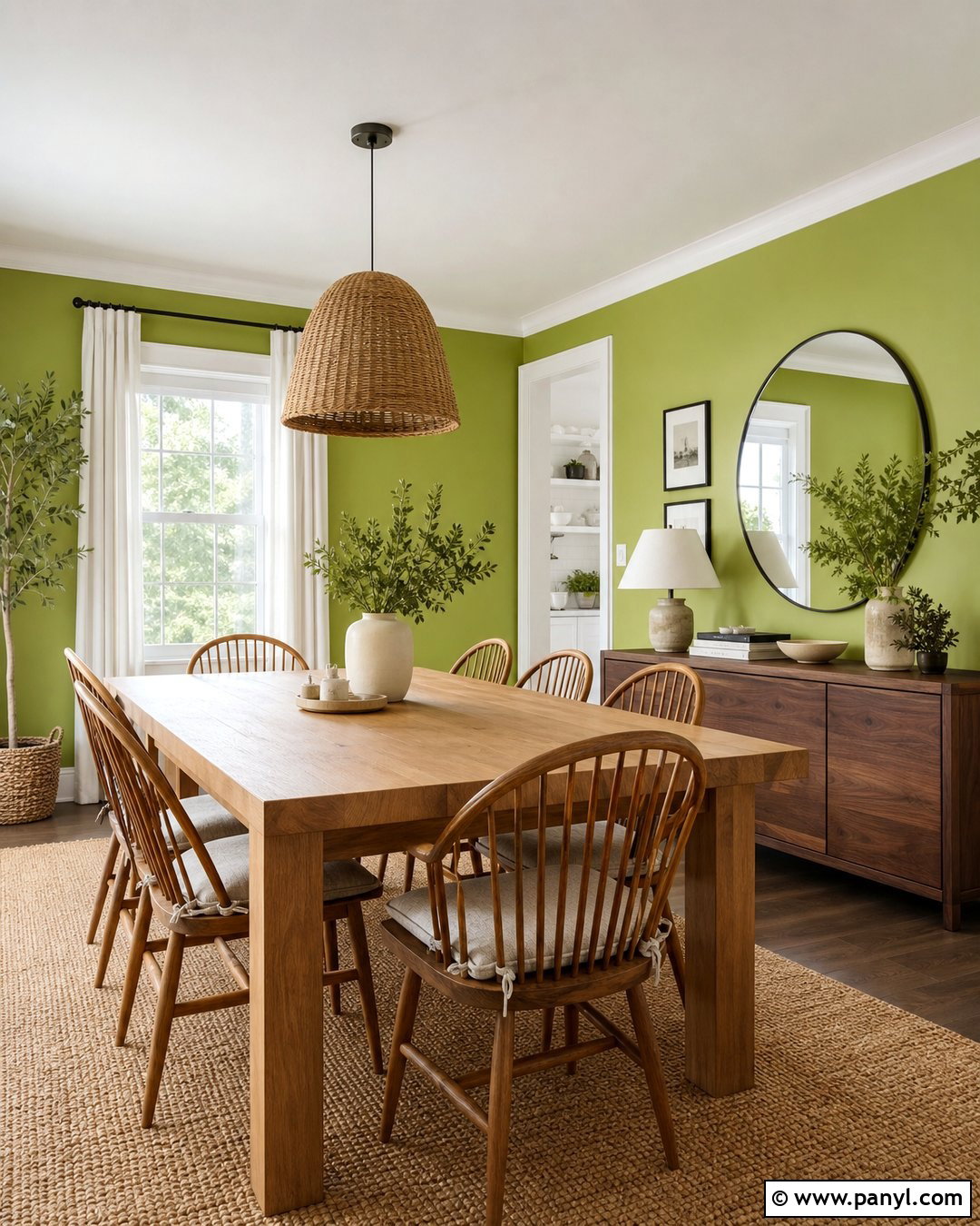 Lime Green Walls With Natural Wood - 35 Lime Green Walls