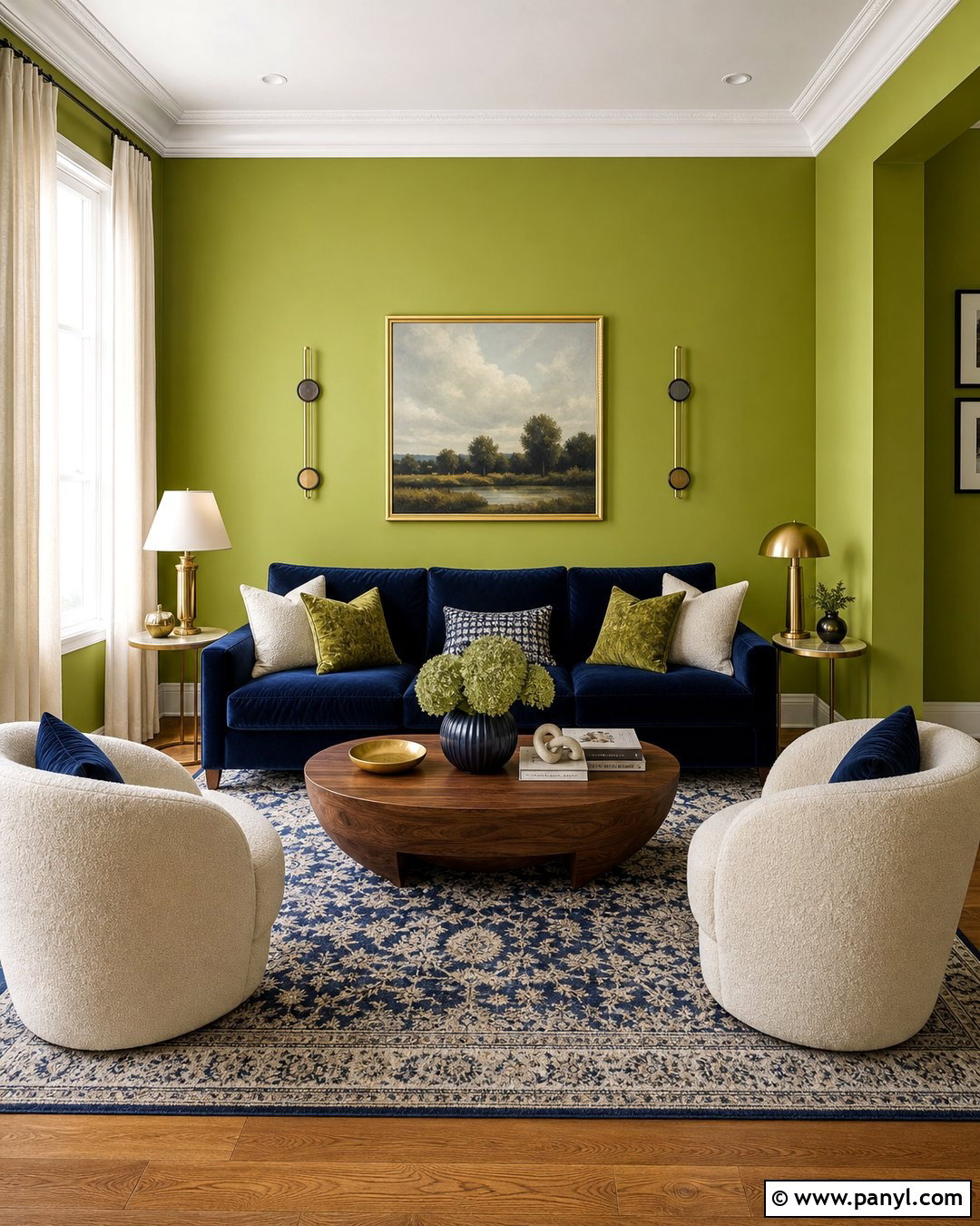 Lime Green Walls With Navy Blue - 35 Lime Green Walls