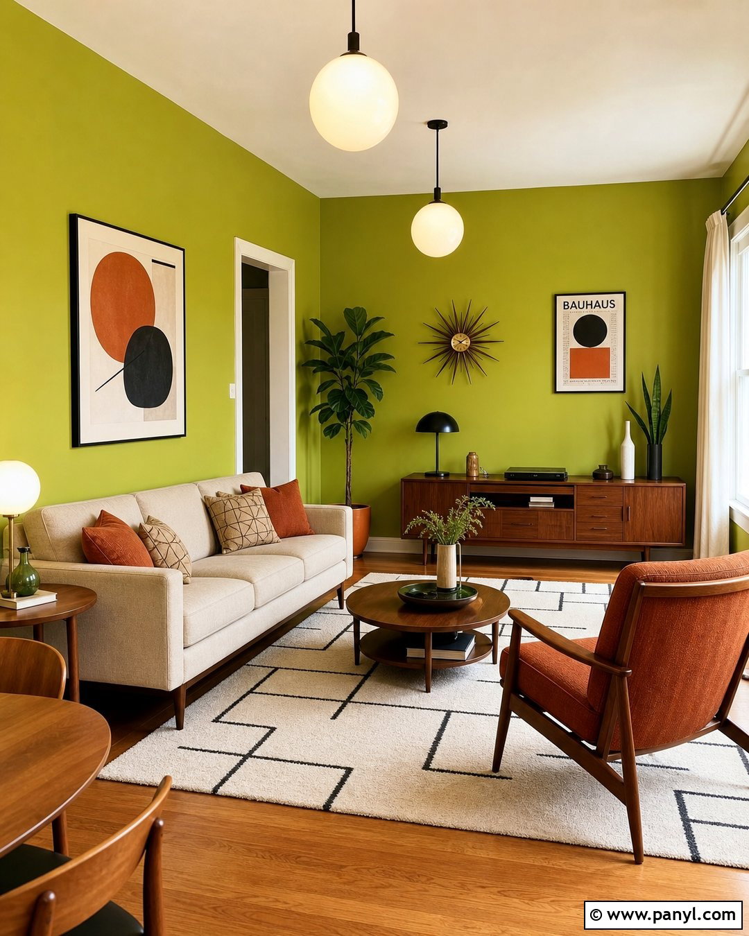 Lime Green Walls With Orange Accents - 35 Lime Green Walls
