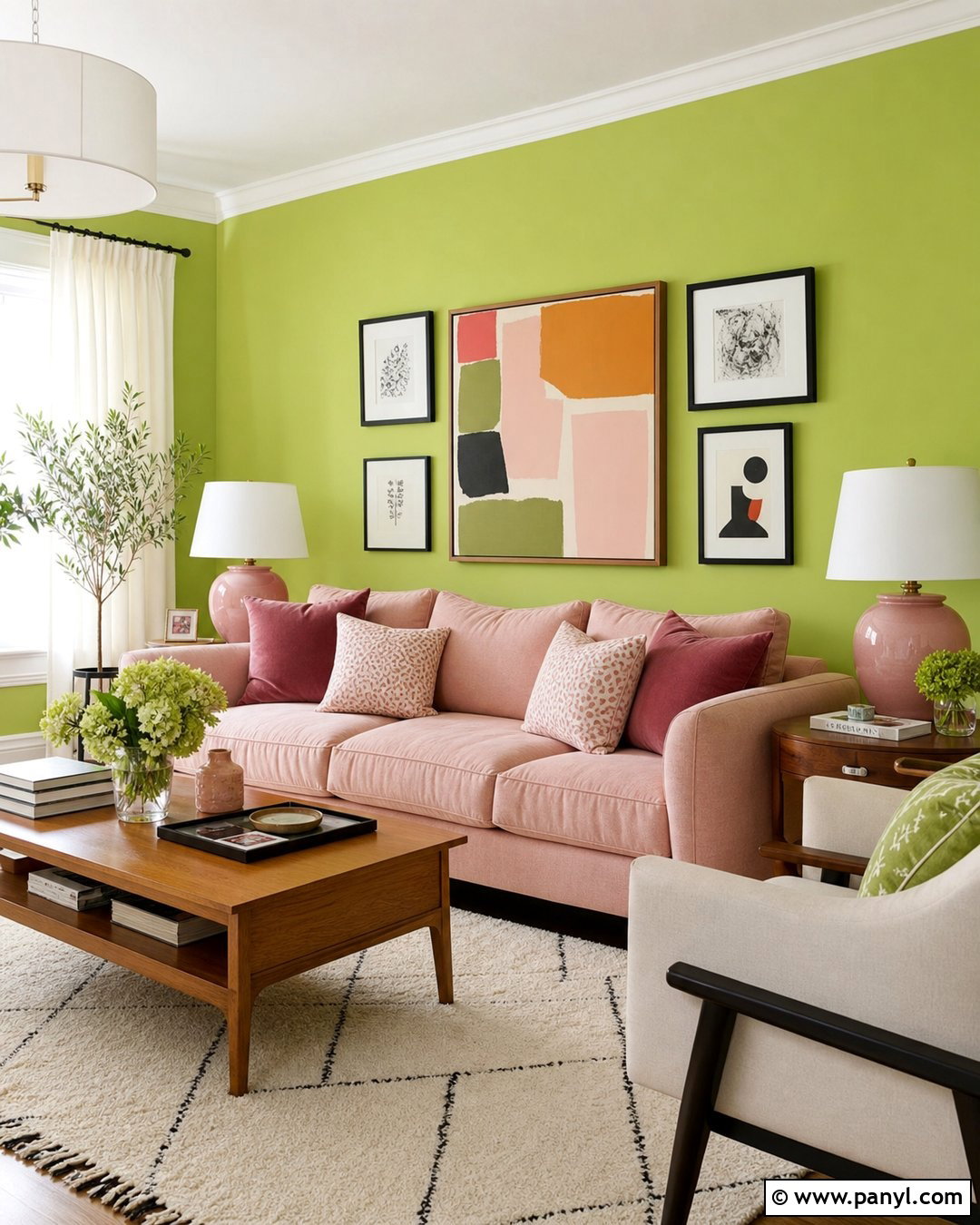 Lime Green Walls With Pink Decor - 35 Lime Green Walls