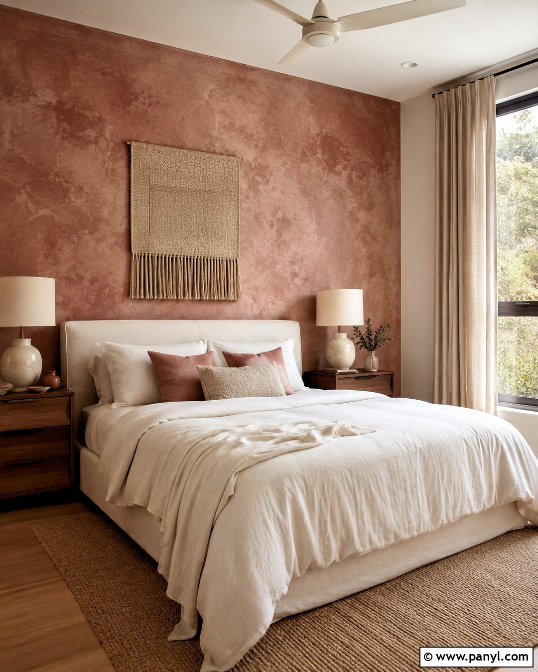 Limewash Accent Wall - 20 diy accent wall bedroom ideas