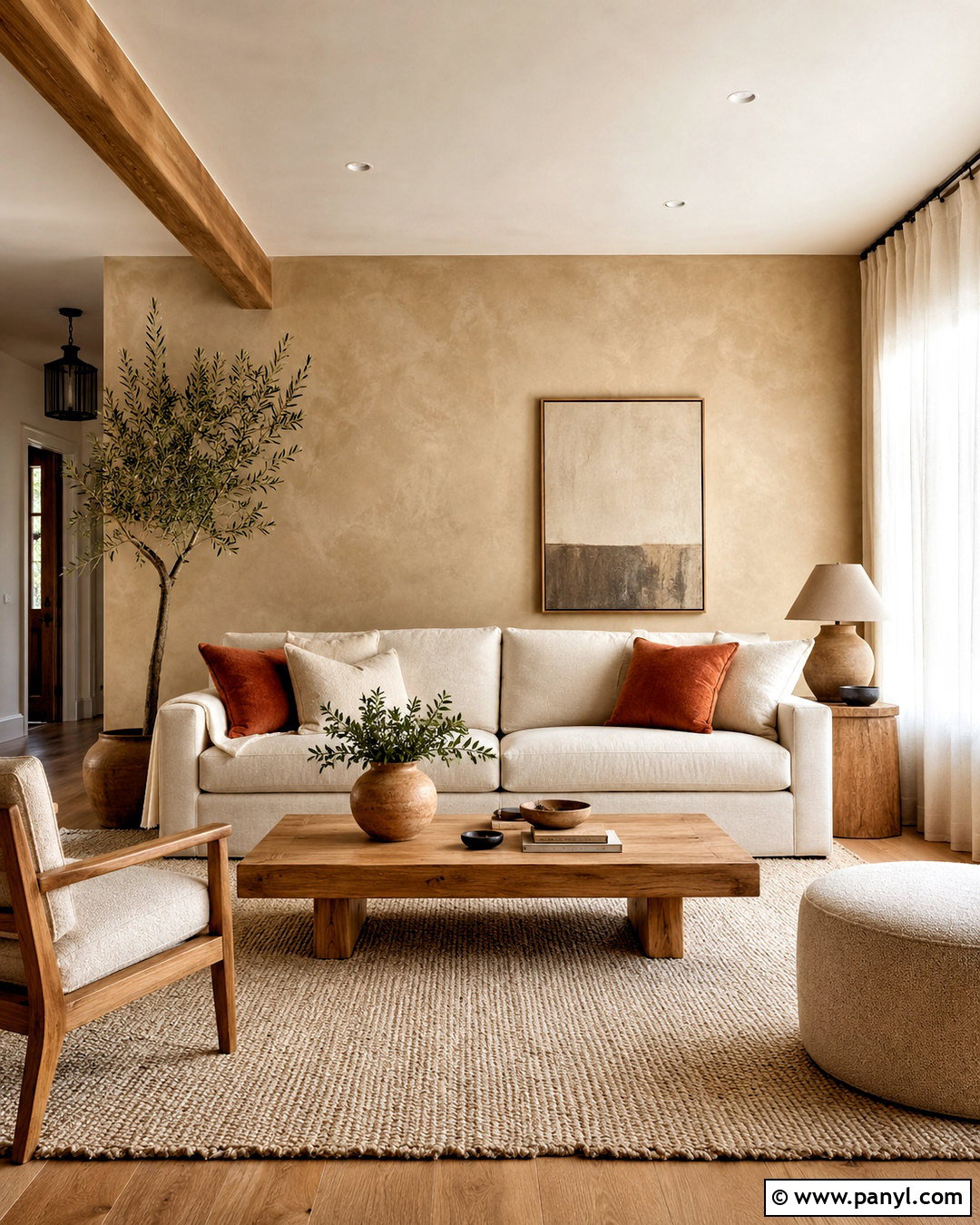 Limewash Accent Wall - 20 interior wall painting designs