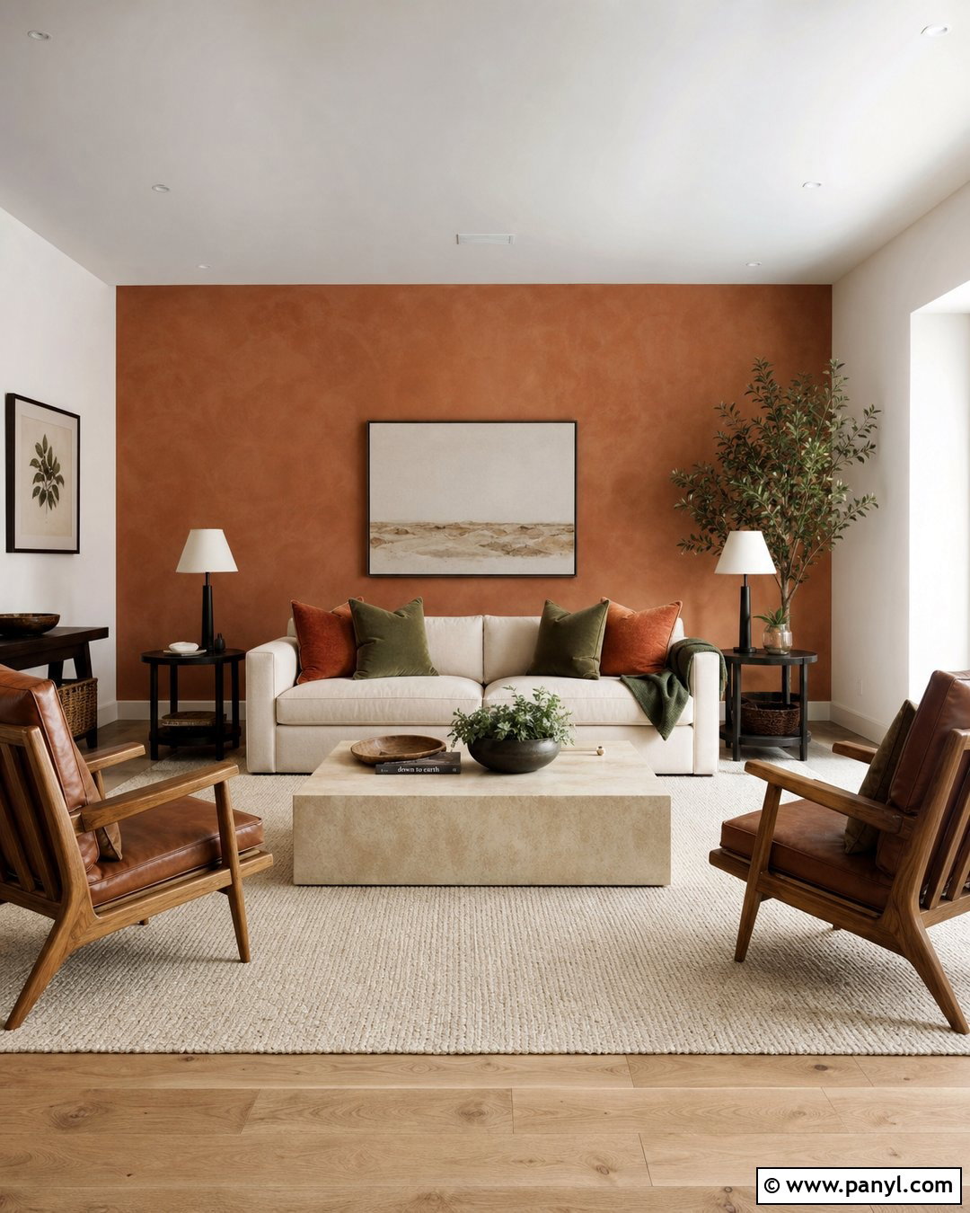 Limewash Accent Wall Living Room - 35 Line Wash Walls