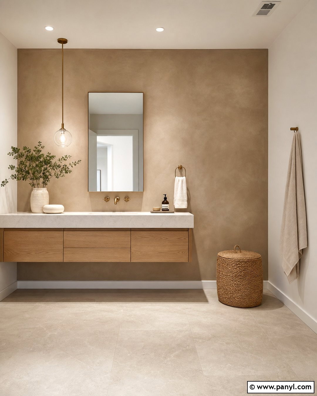 Limewash Bathroom Accent Wall - 30 Accent Wall Bathroom Painted Ideas