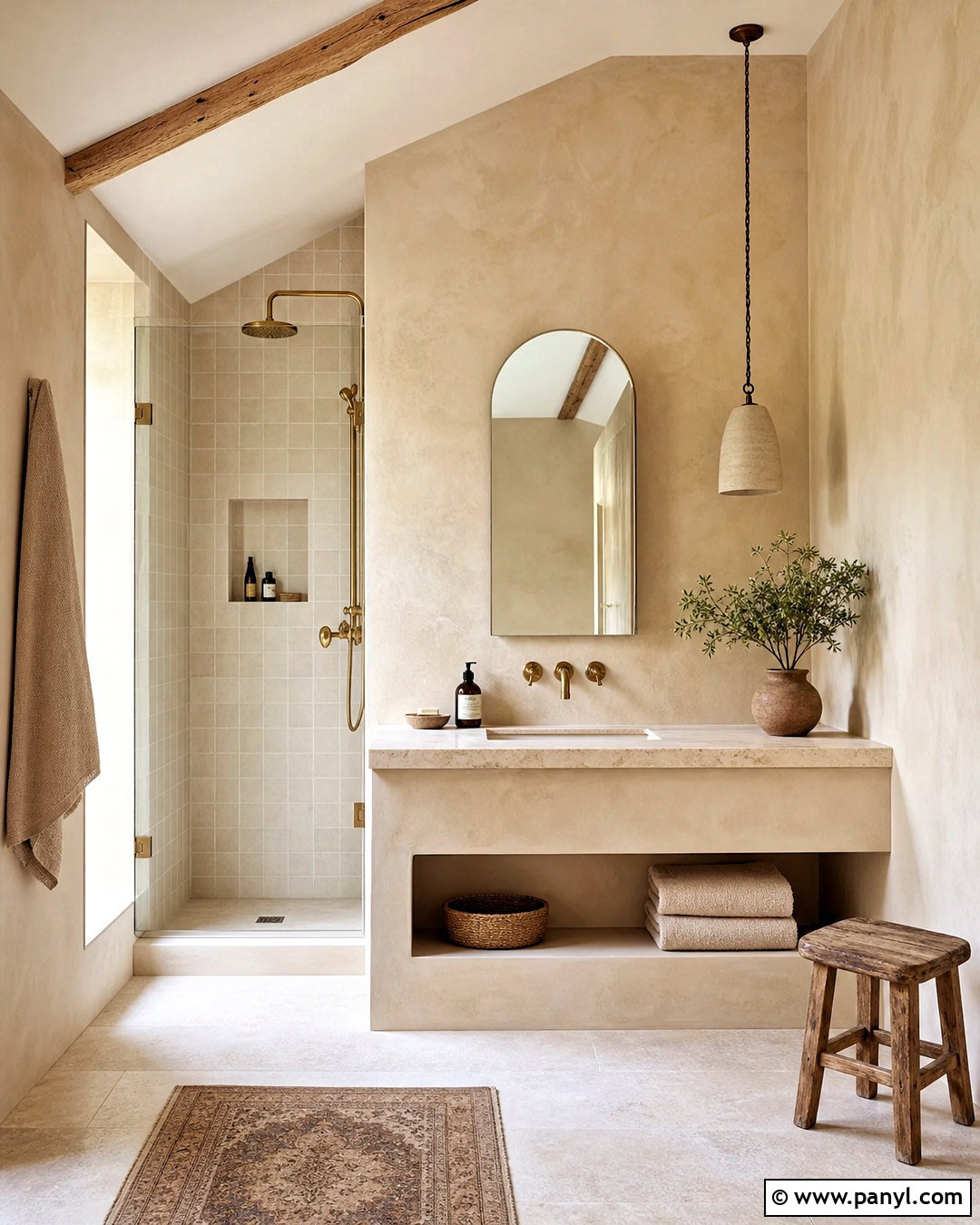 Limewash Bathroom Wall - 20 bathroom wall design ideas