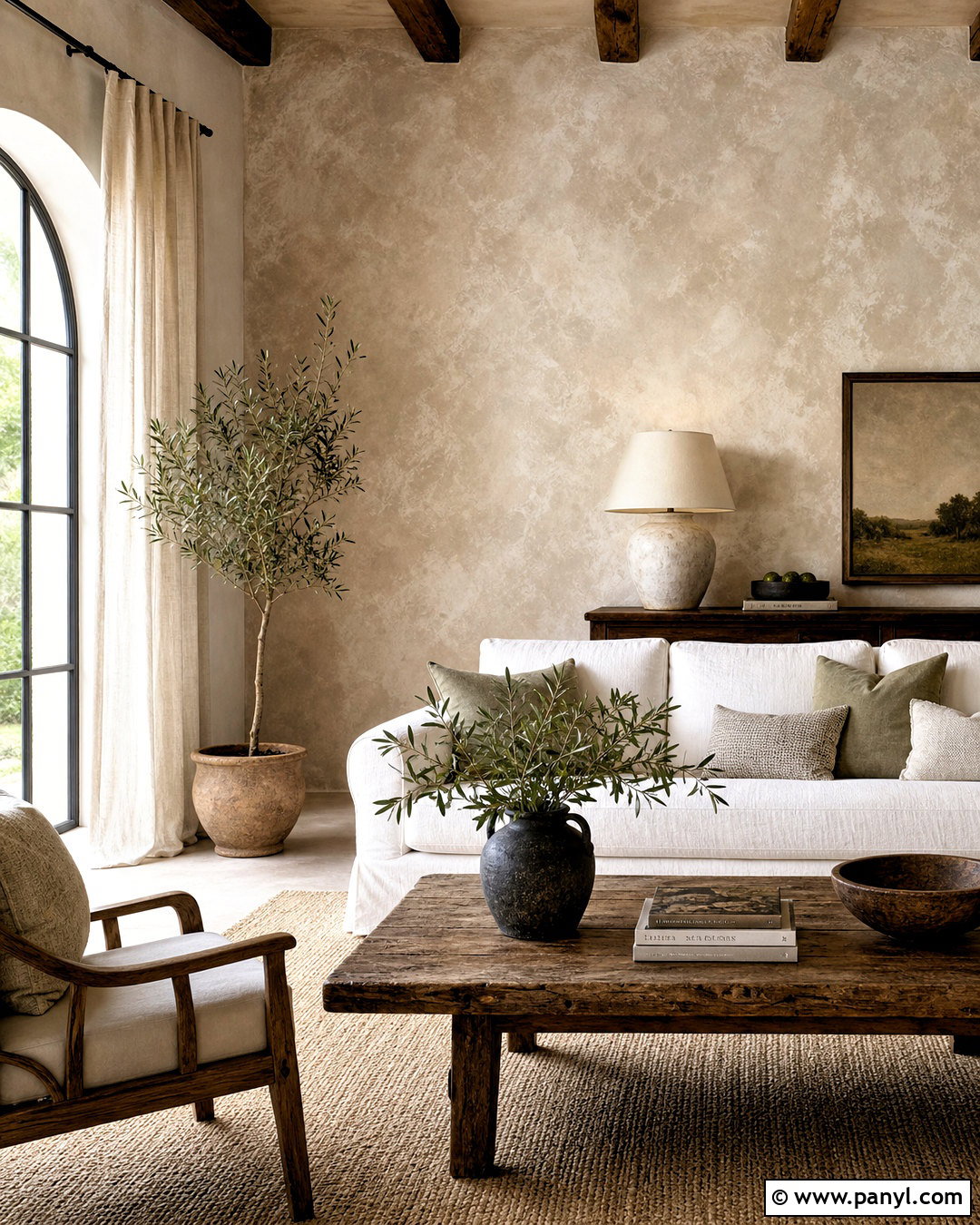 Limewash Effect Sponge Wall - 20 sponge wall diy ideas