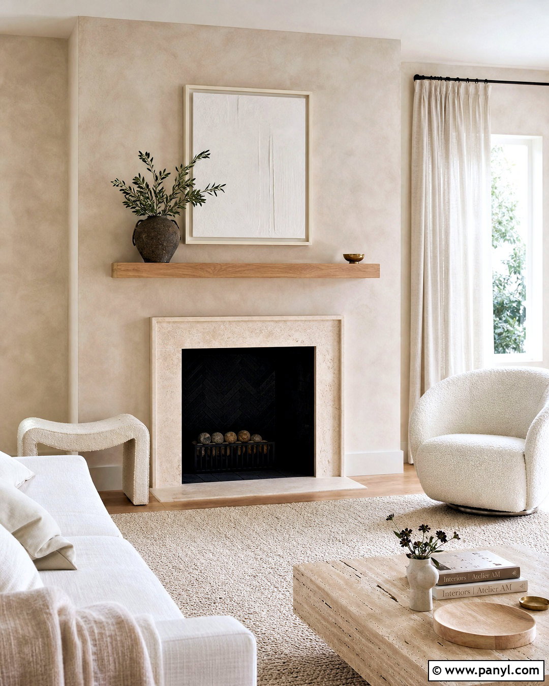 Limewash Fireplace Side Walls - 20 fireplace side wall ideas