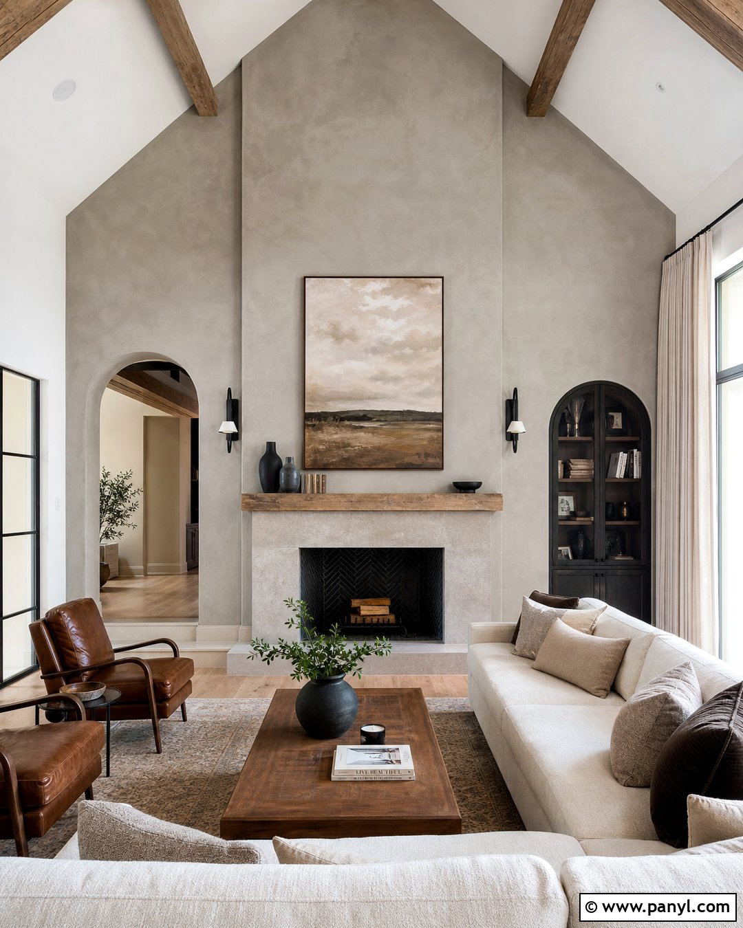 Limewash Fireplace With Vaulted Ceiling - 20 Limewash Paint Fireplace Wall Ideas