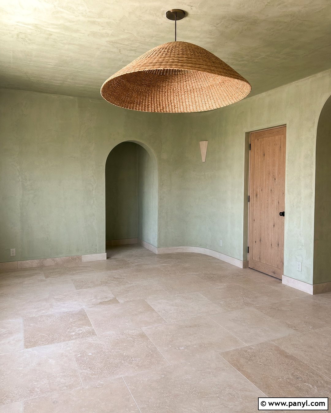Limewash Green Walls With Limestone Floors - 20 Empty Room With Green Walls