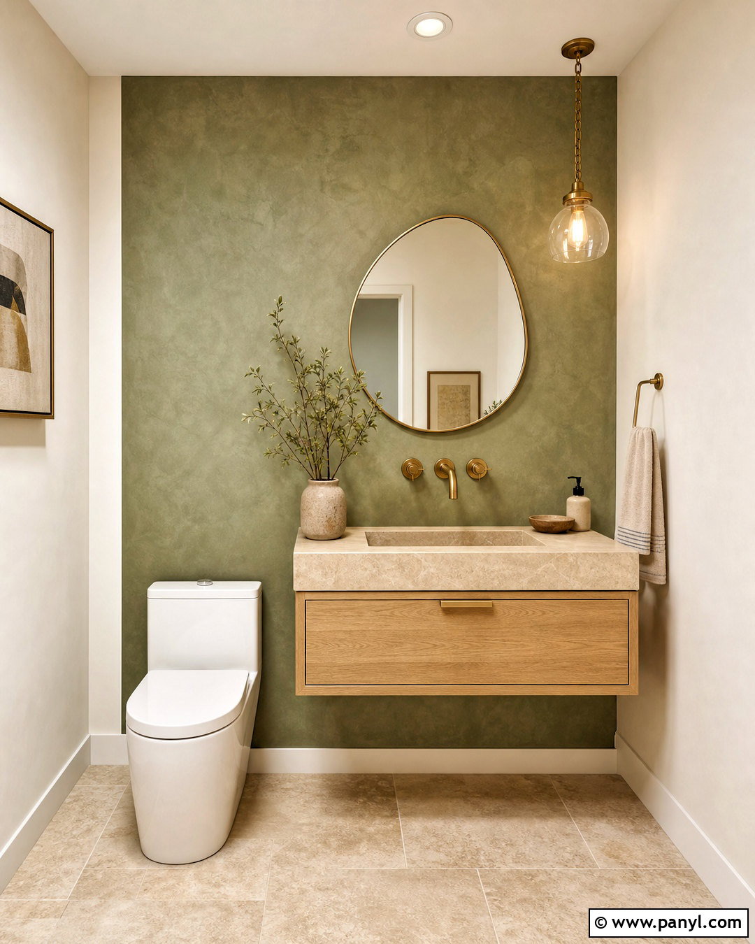 Limewash Half Bath Accent Wall - 20 half bath accent wall ideas