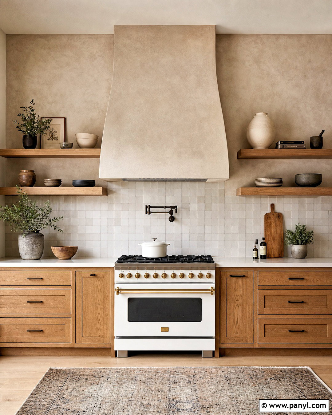 Limewash Kitchen Feature Wall - 20 kitchen feature wall ideas