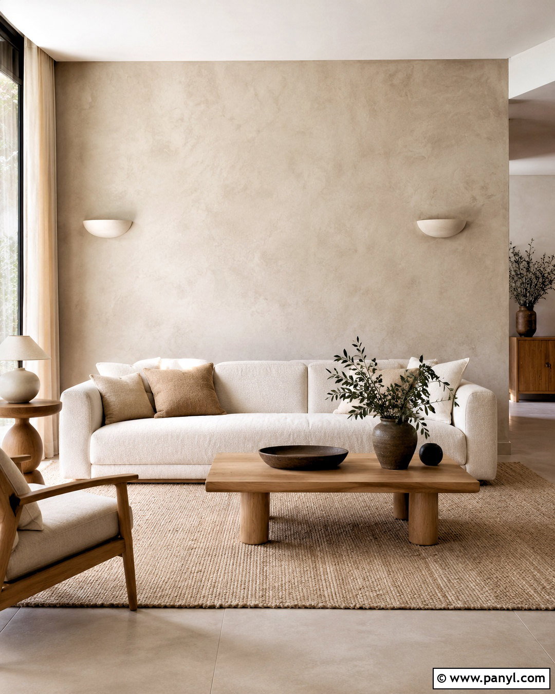 Limewash Living Room Wall - 20 minimalist wall design ideas