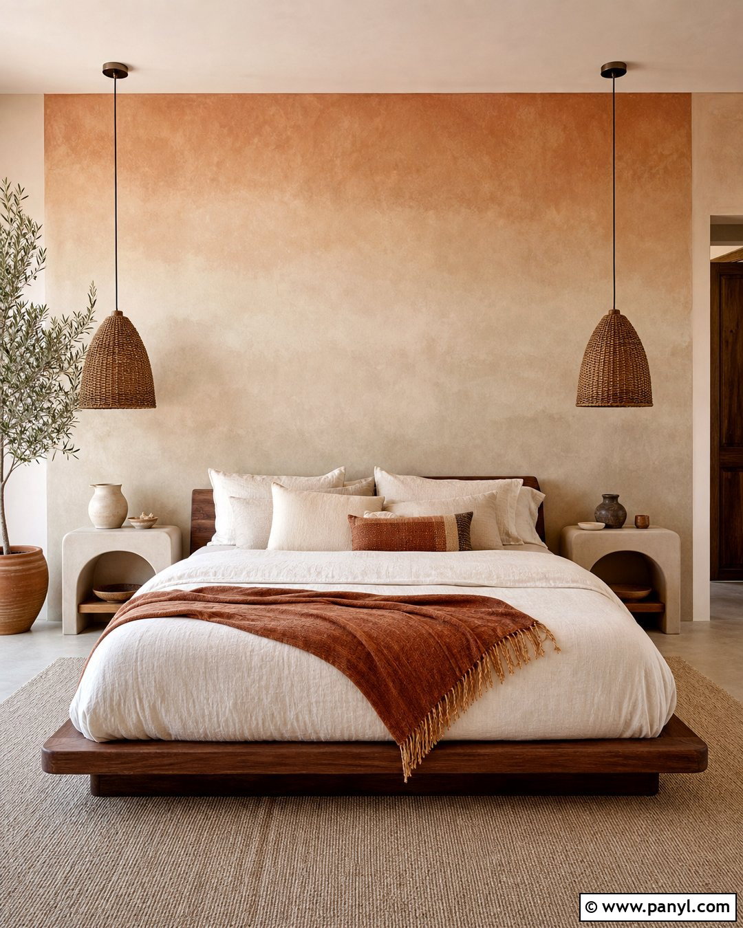 Limewash Ombre Accent Wall Bedroom - 25 Ombre Accent Wall Ideas