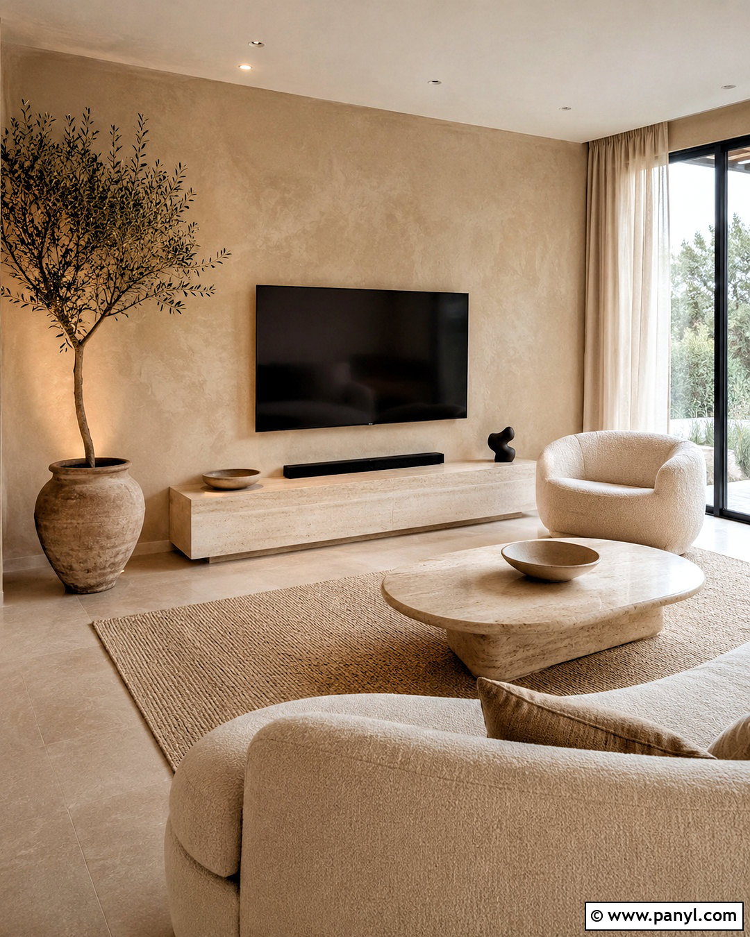 Limewash TV Wall - 20 living room inspiration tv wall ideas