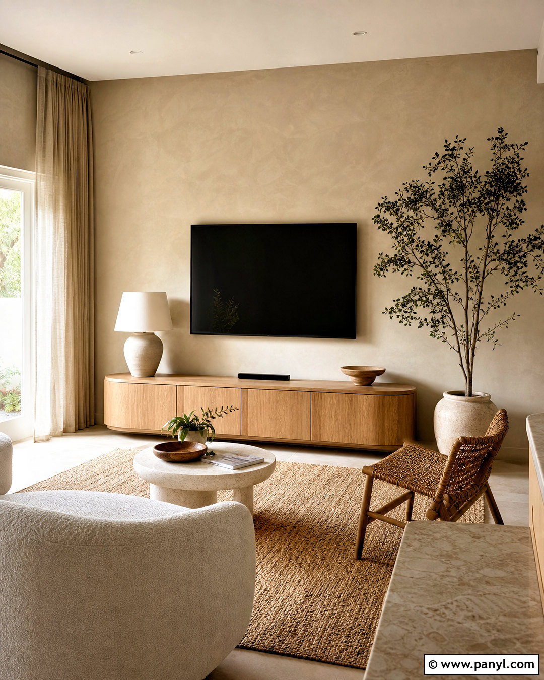 Limewash TV Wall - 20 tv decoration wall modern ideas