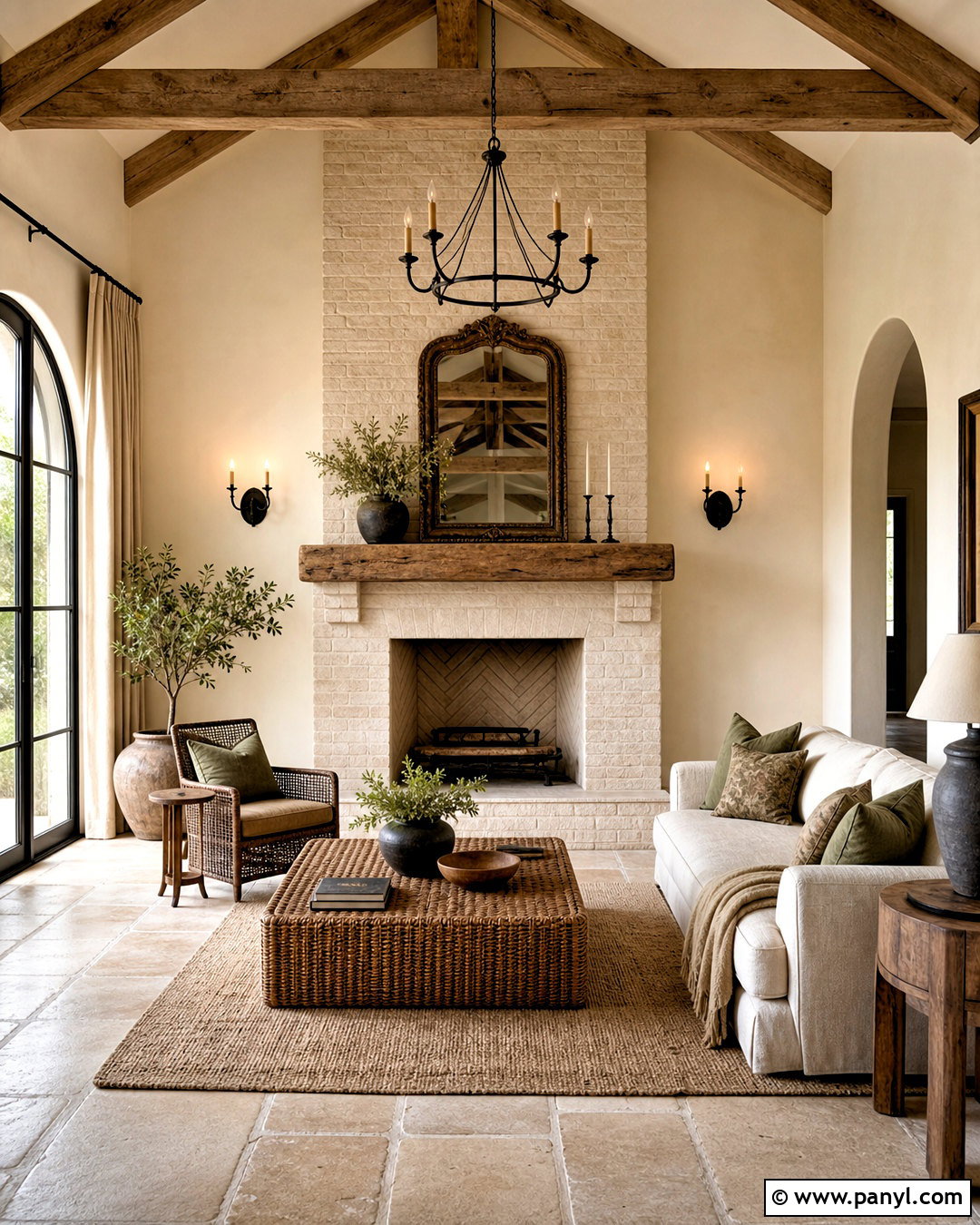 Limewashed Brick Fireplace - 20 fireplace painting ideas
