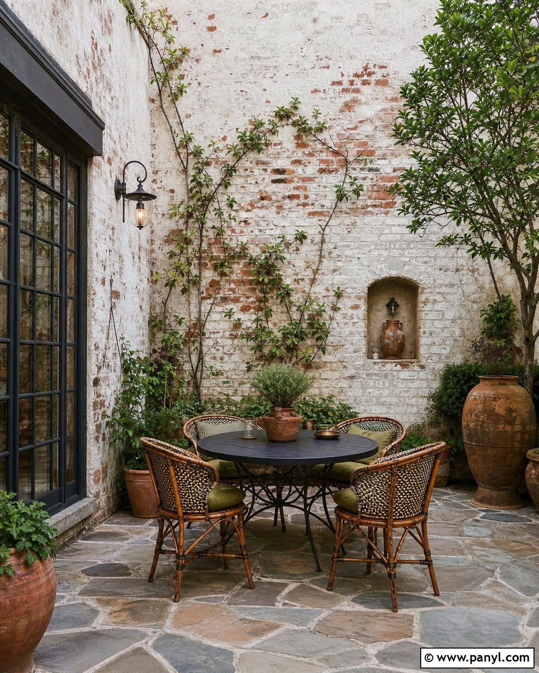 Limewashed Brick Outdoor Accent Wall - 35 Outdoor Accent Wall Ideas